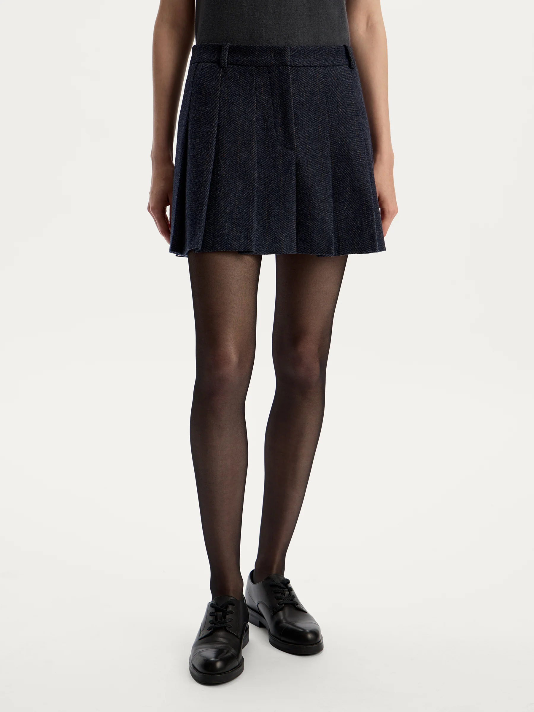 Herringbone wool-blend mini skirt - Image 2