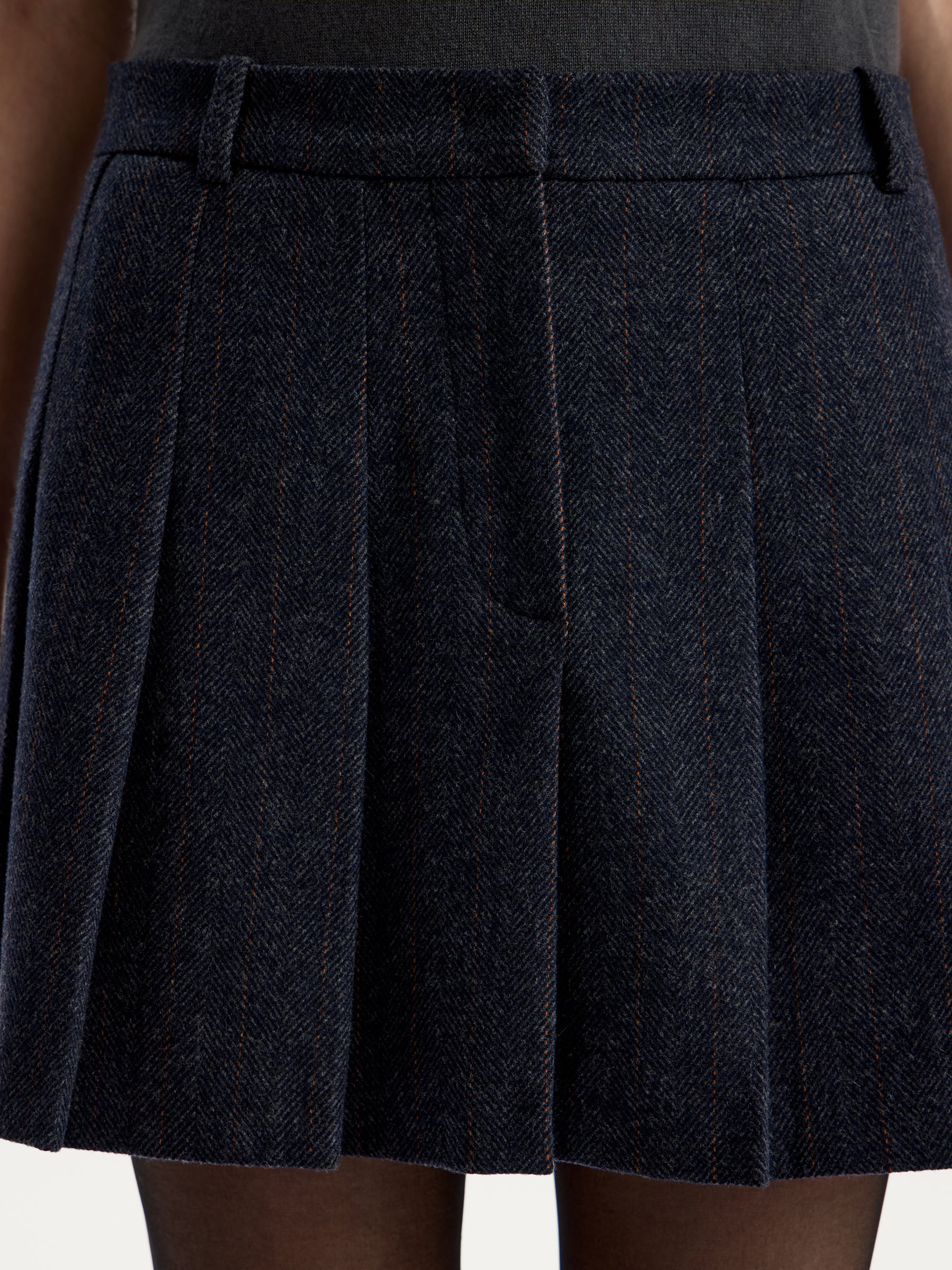 Herringbone wool-blend mini skirt - Image 3