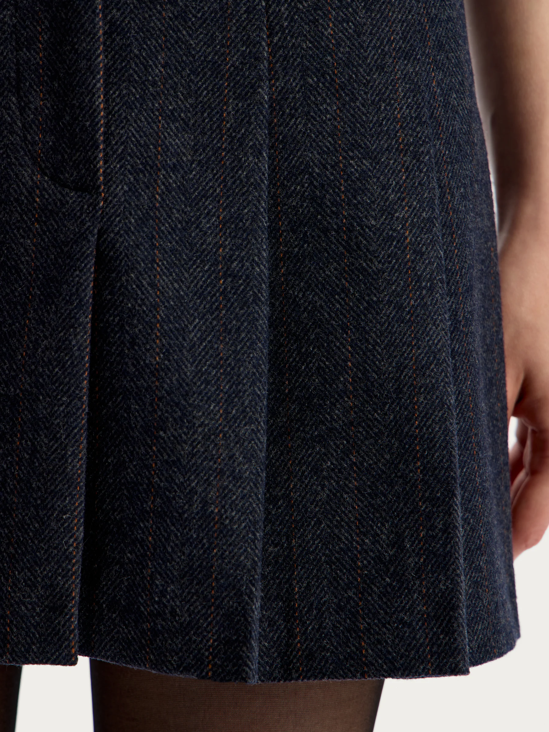 Herringbone wool-blend mini skirt - Image 4