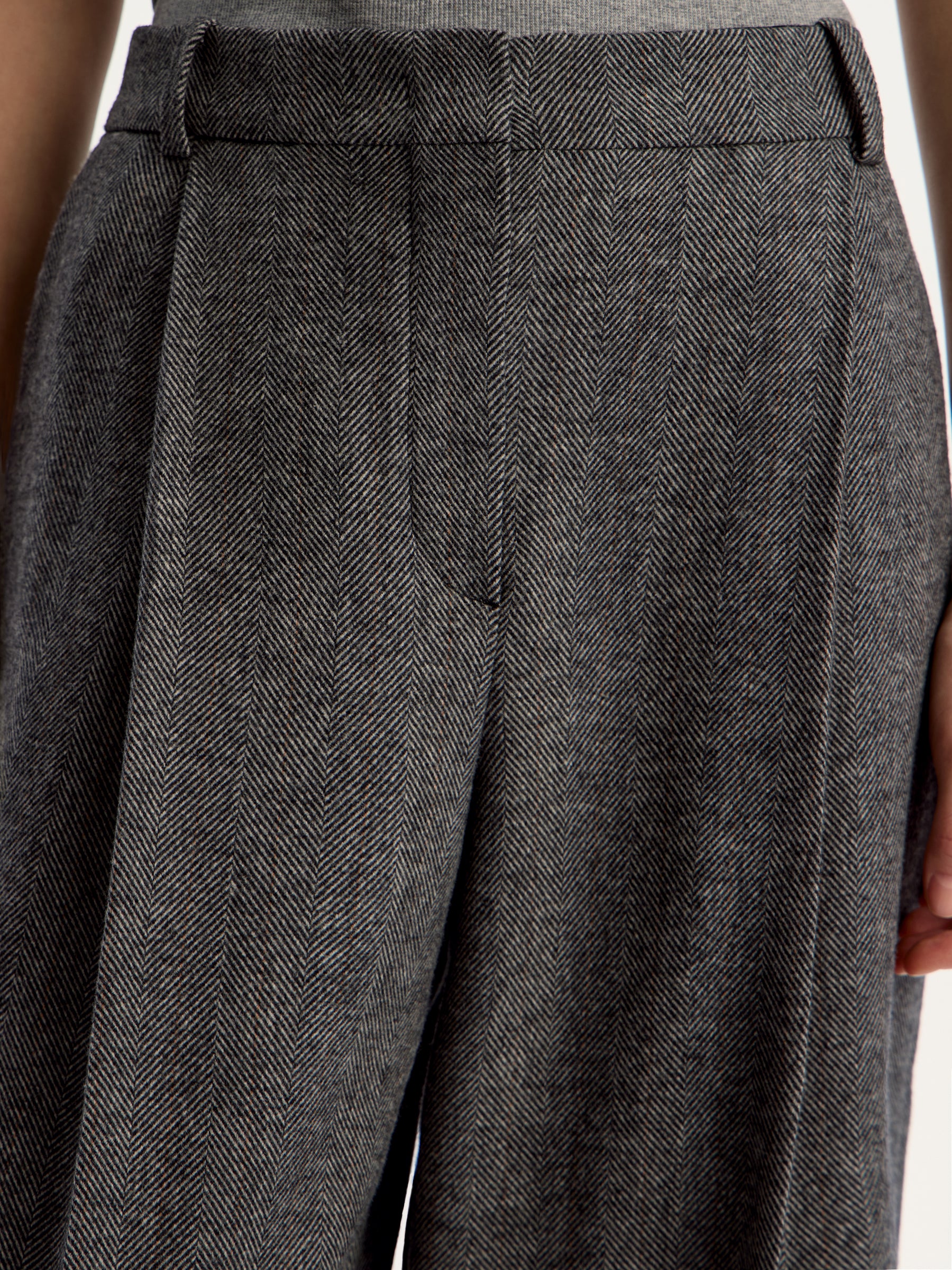Herringbone wool-blend trousers - Image 4