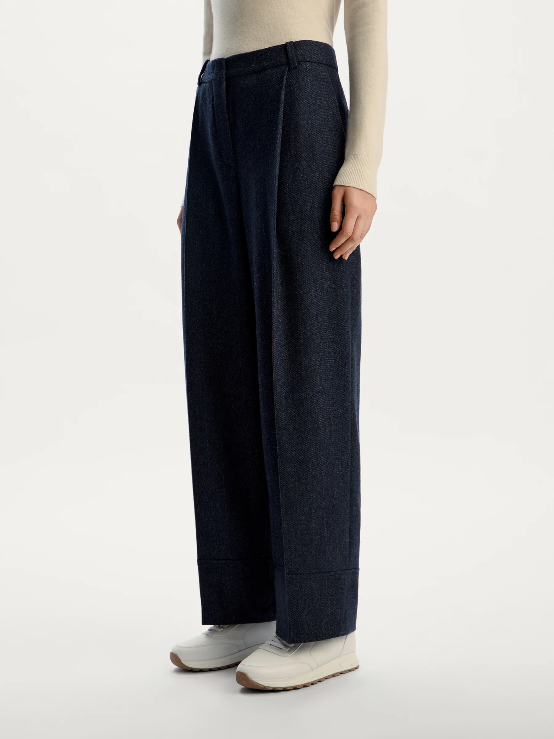 Herringbone wool-blend trousers - Image 2