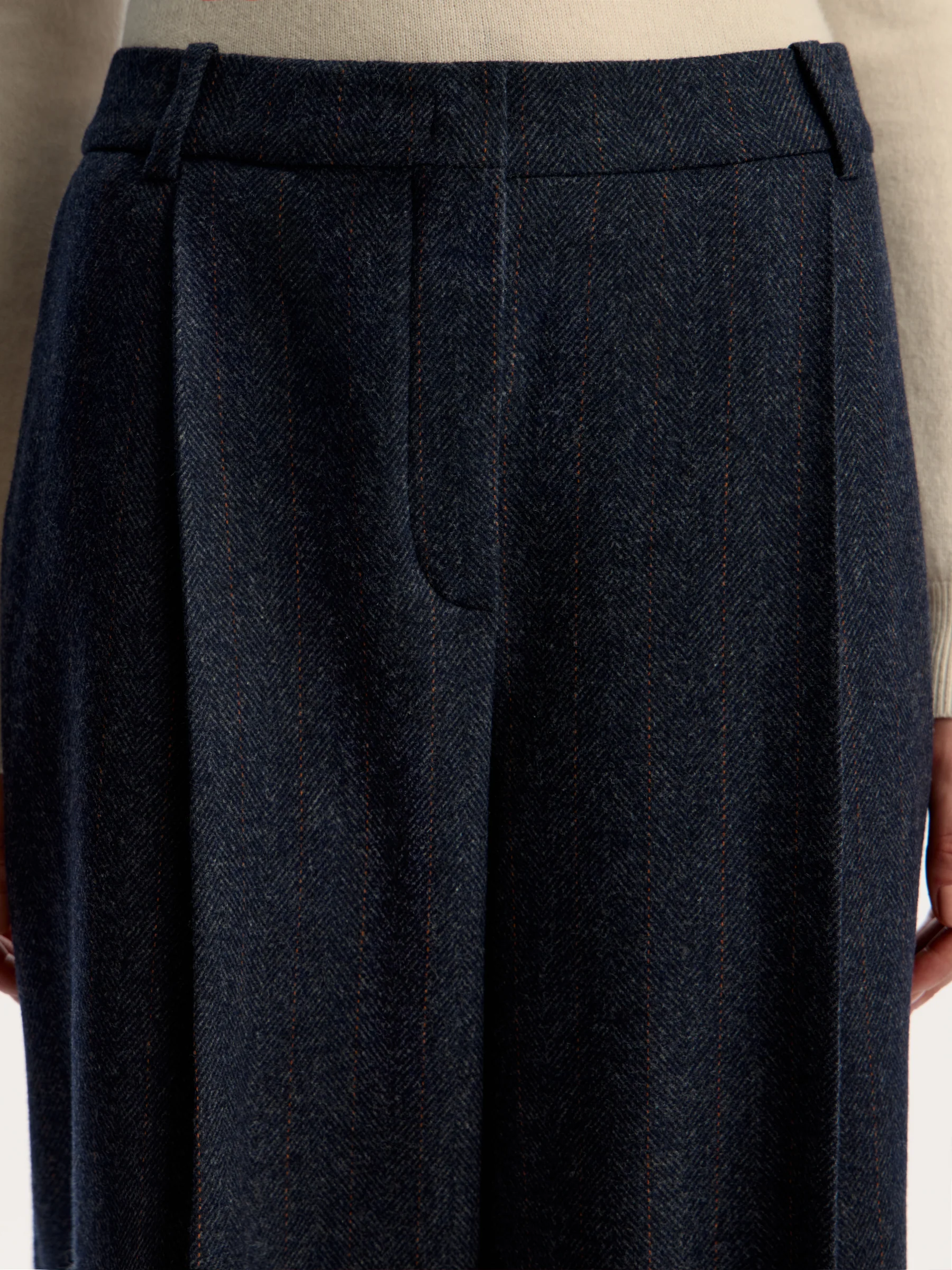 Herringbone wool-blend trousers - Image 3
