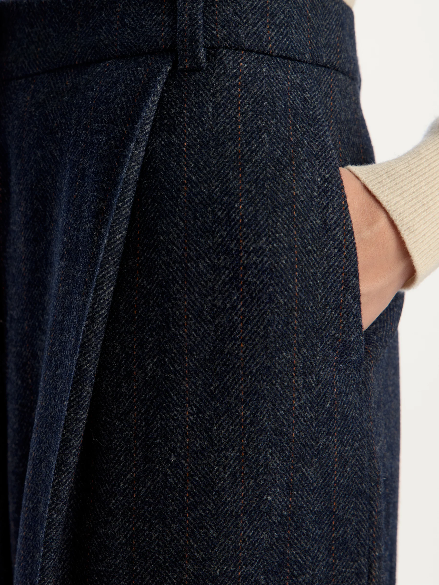Herringbone wool-blend trousers - Image 4