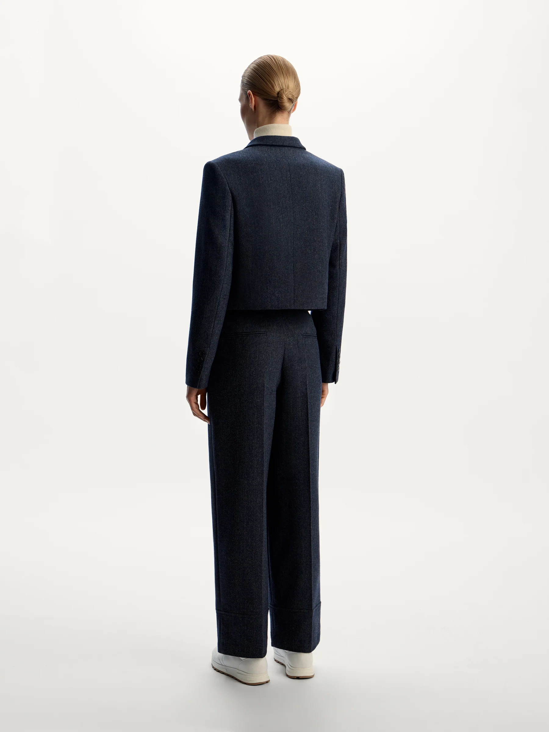 Herringbone wool-blend trousers - Image 5
