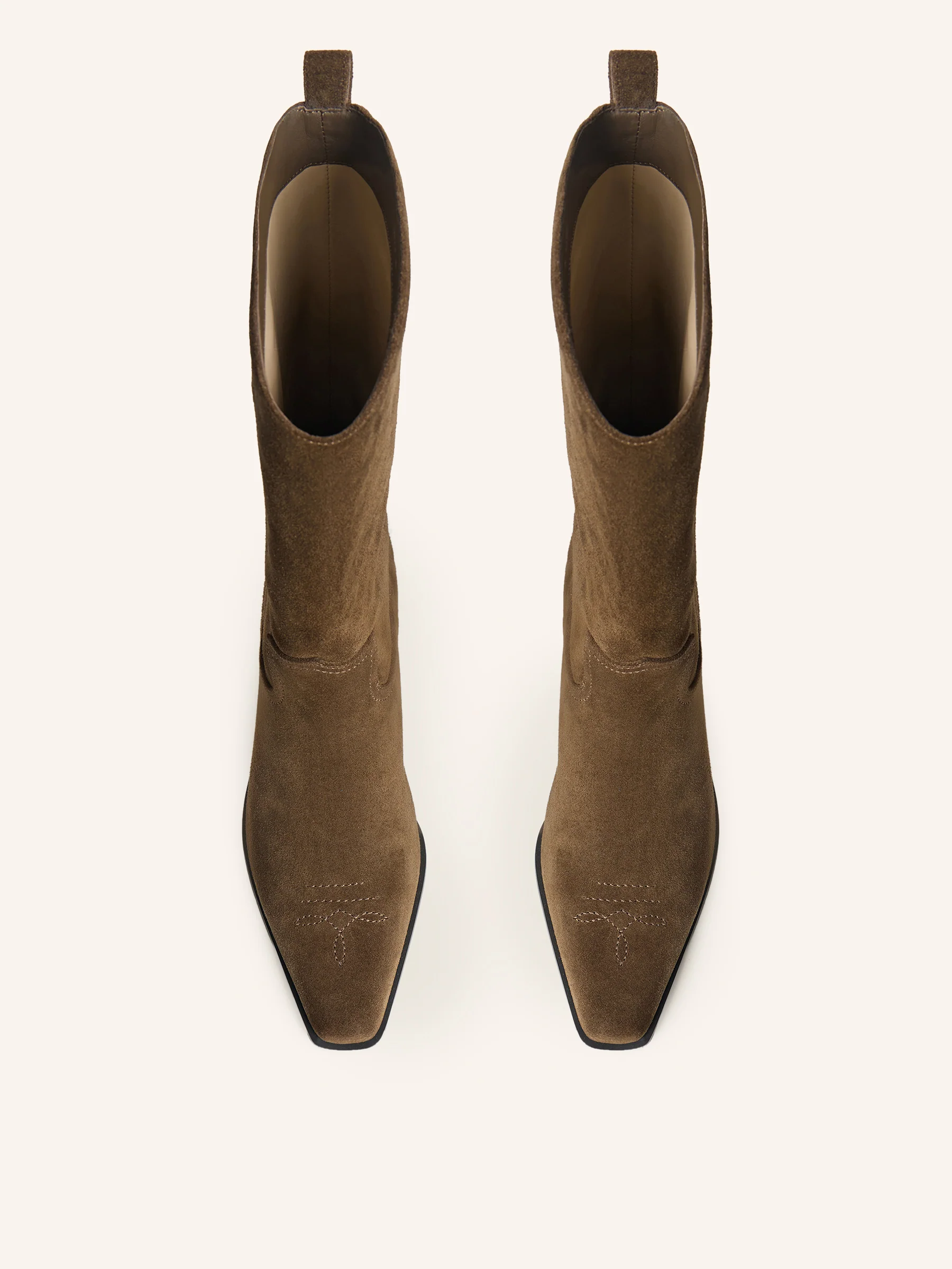 High suede western boots - Image 4