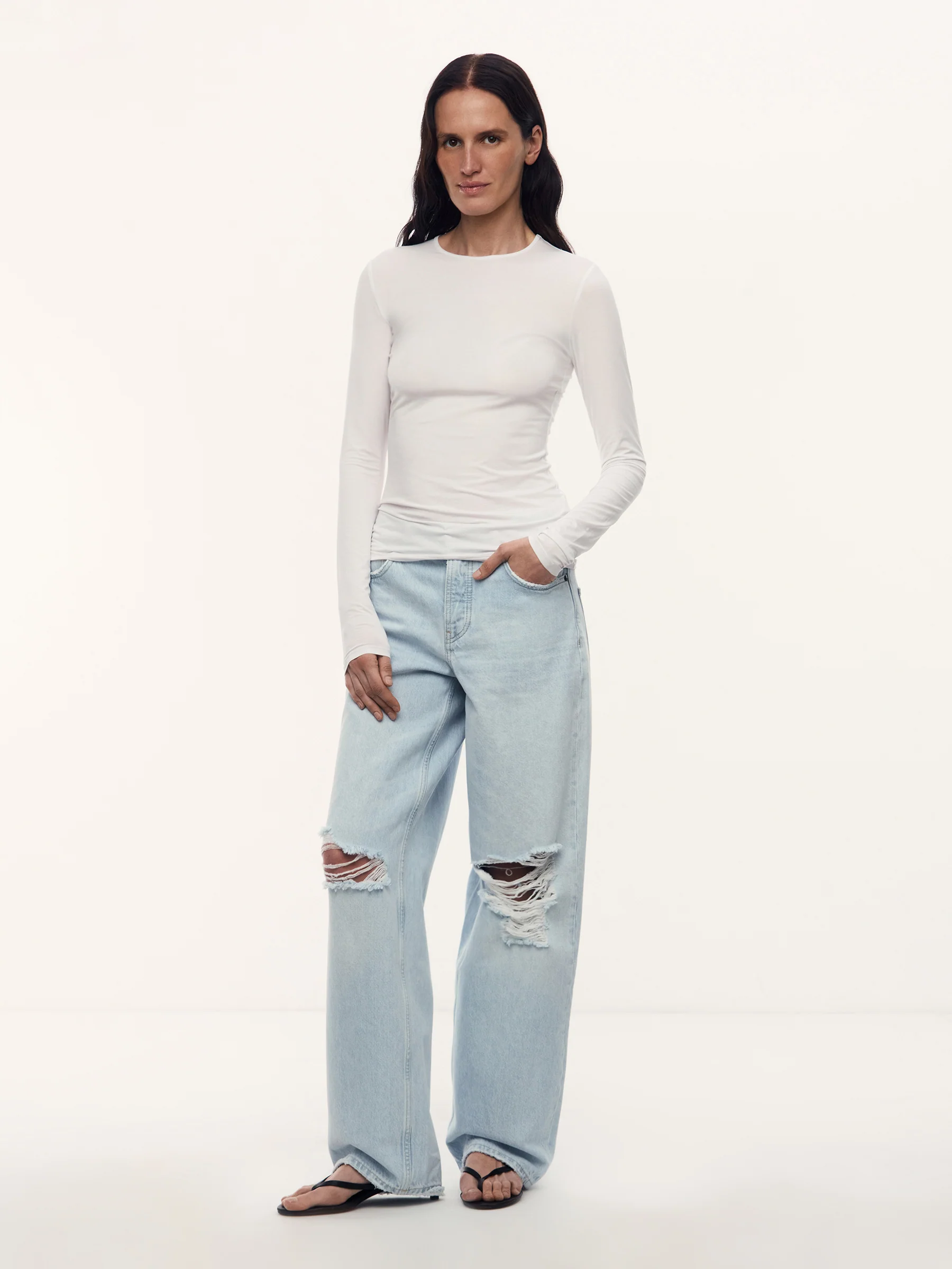 Kim modal-silk long-sleeve top - Image 2