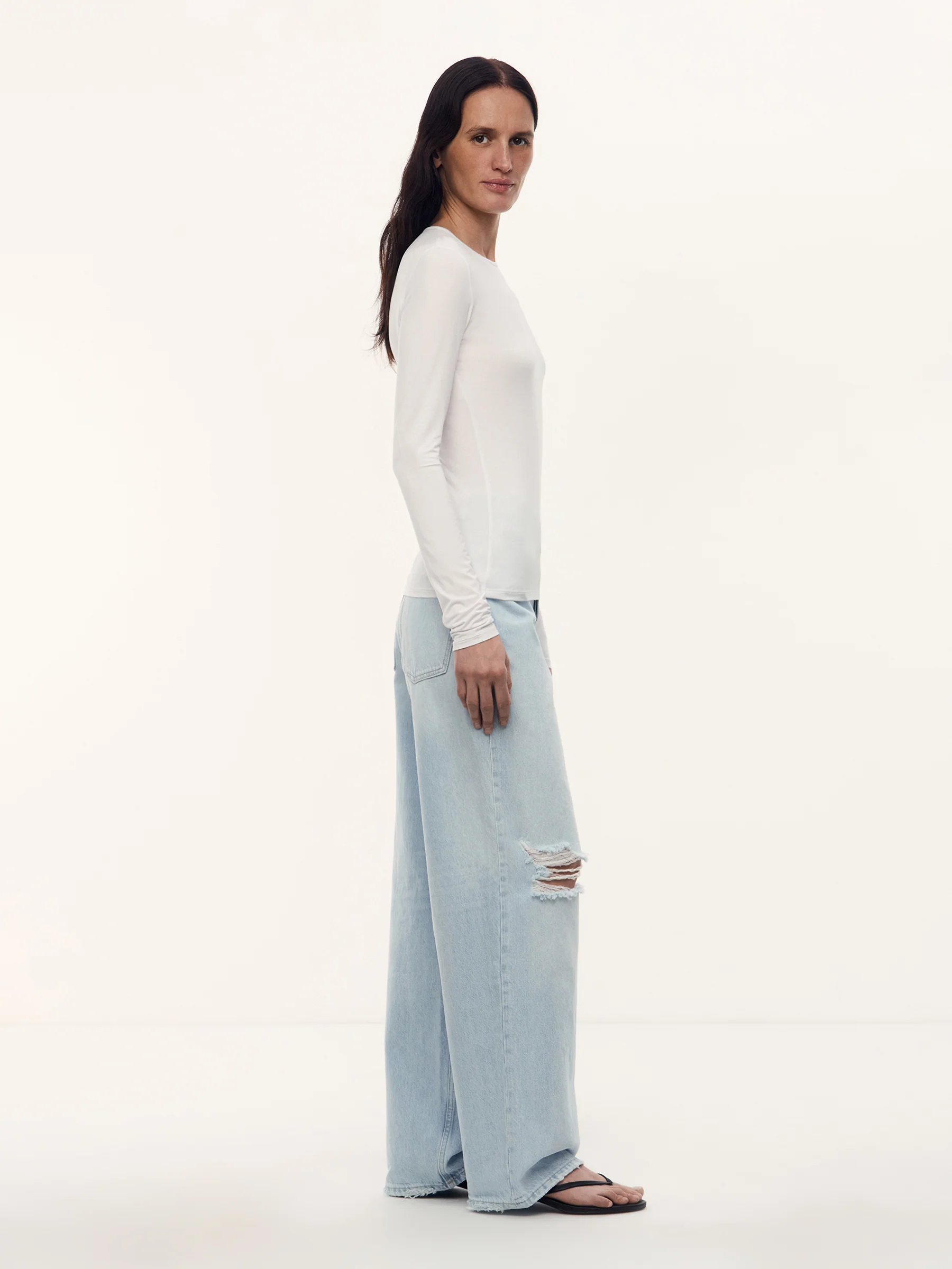Kim modal-silk long-sleeve top - Image 3