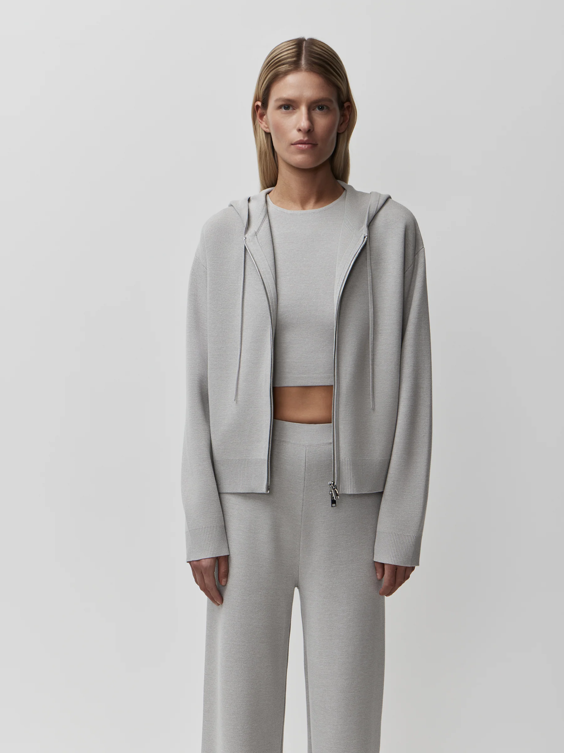 Knit hoodie