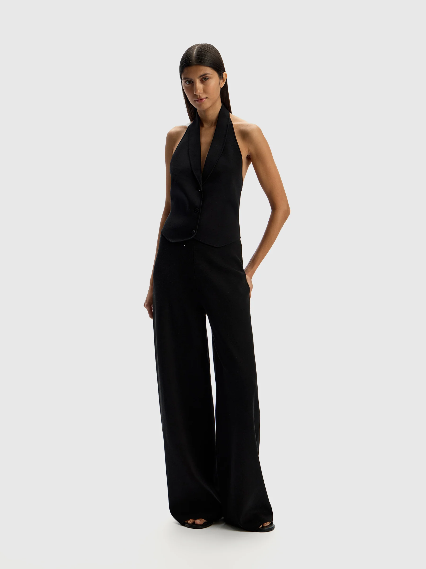 Knit open-back vest - Image 2