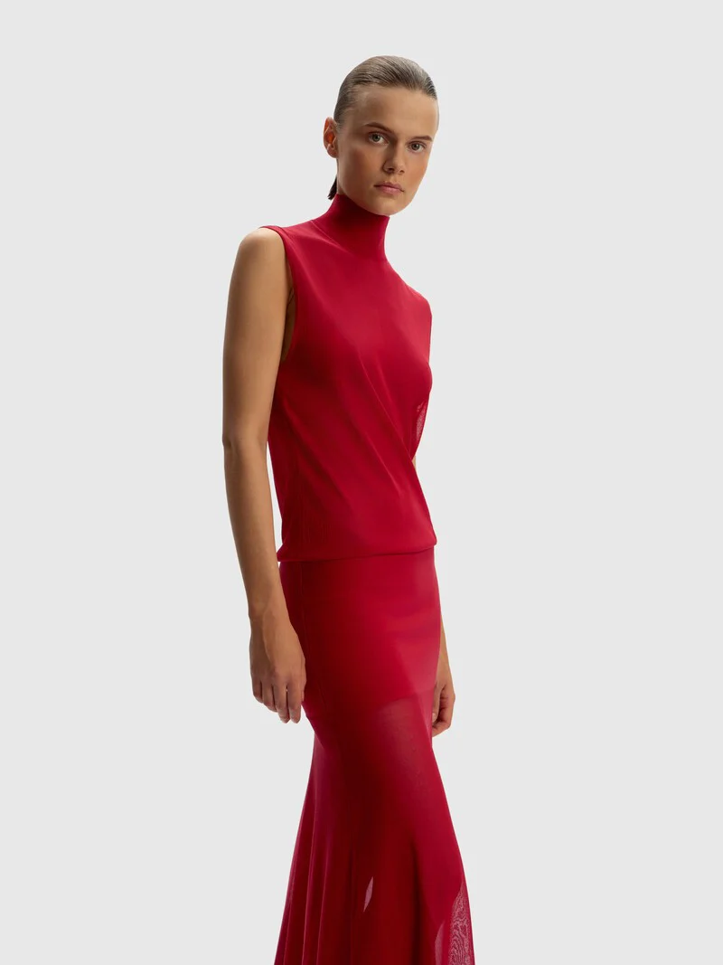 Knit turtleneck dress - Image 2