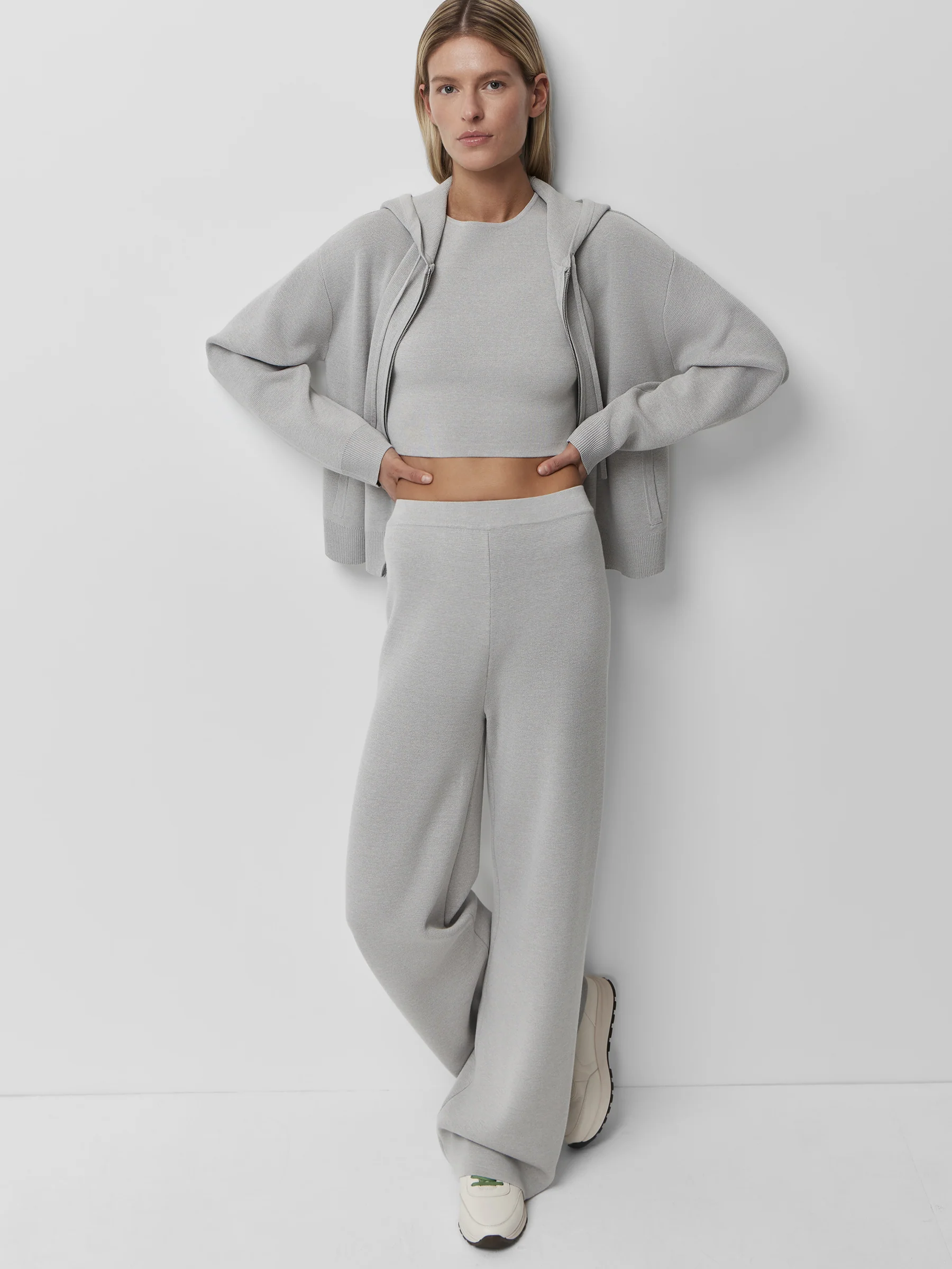 Knit wide leg trousers - Image 2