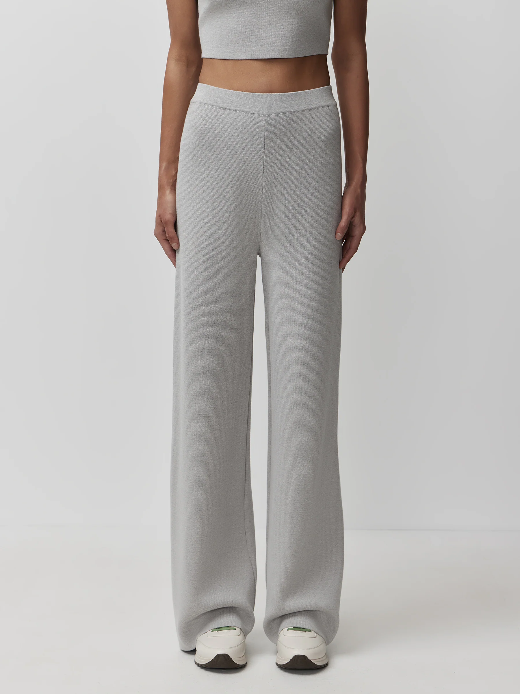 Knit wide leg trousers - Image 3