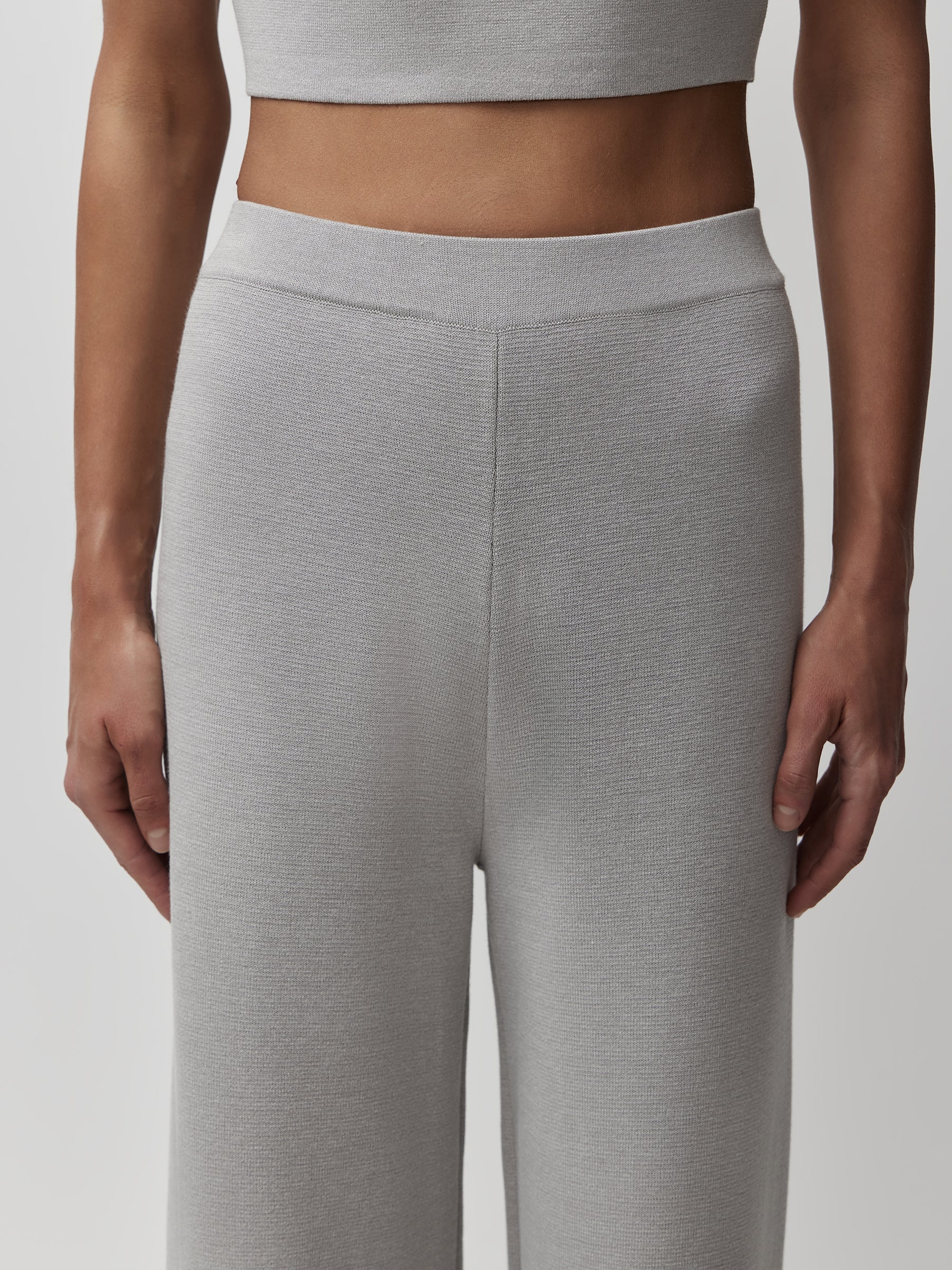 Knit wide leg trousers - Image 4