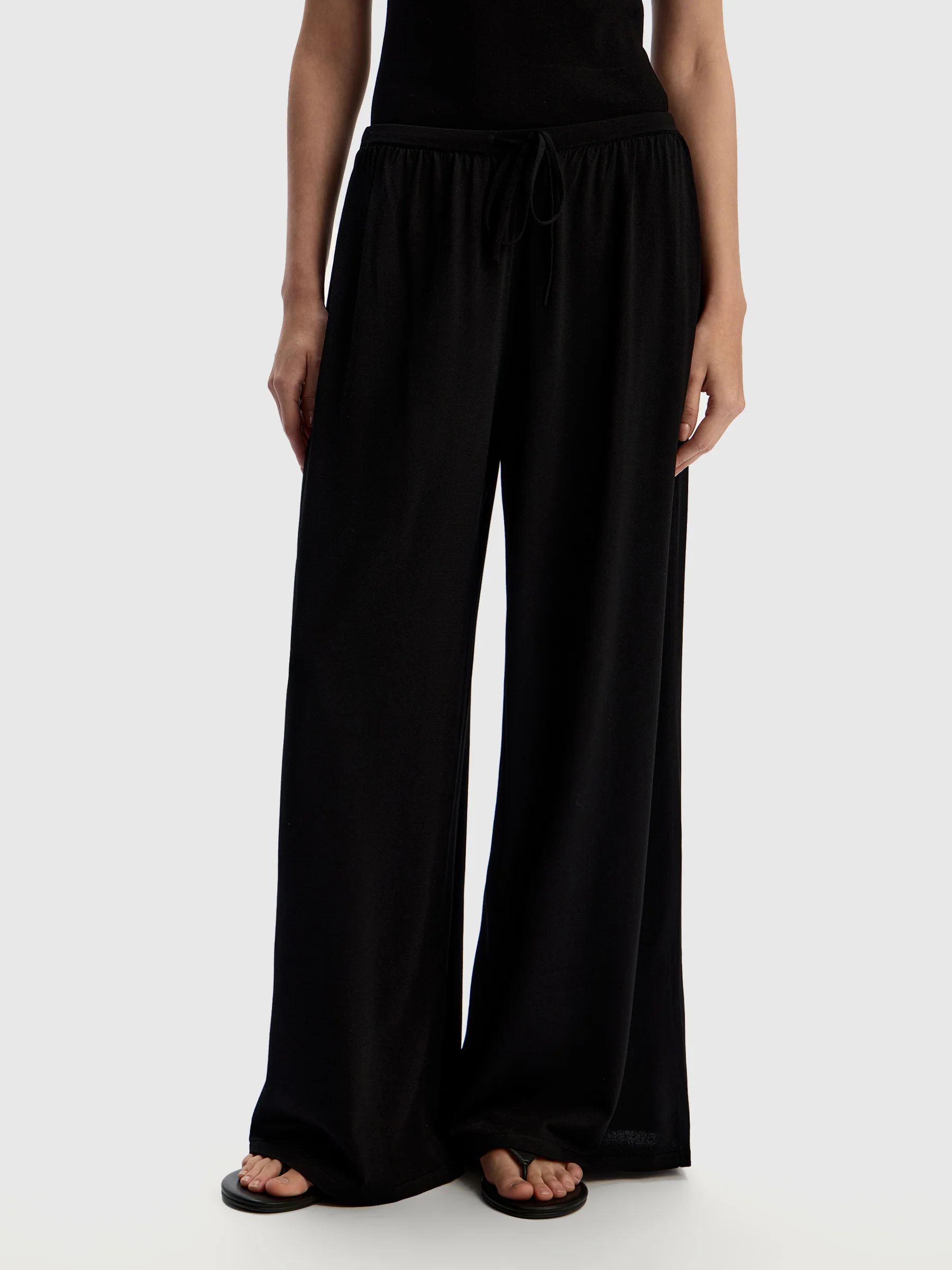 Knit wide leg trousers - Image 2
