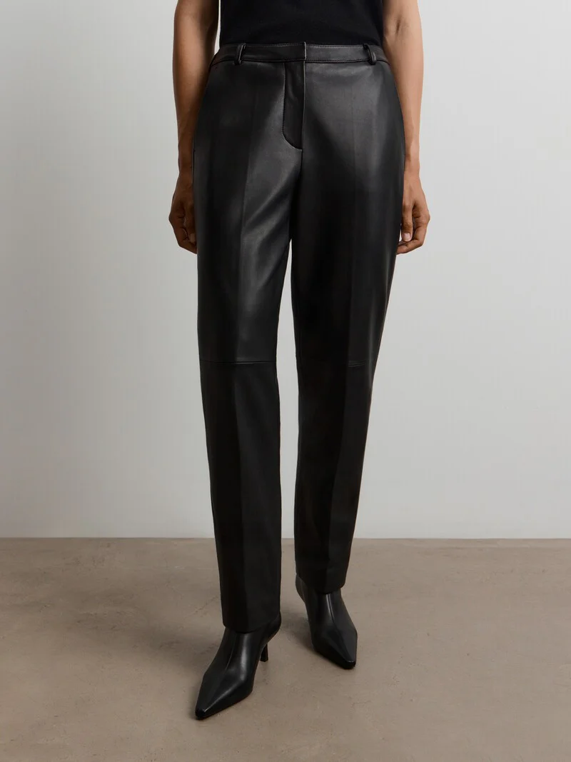 Leather creased trousers - Image 3