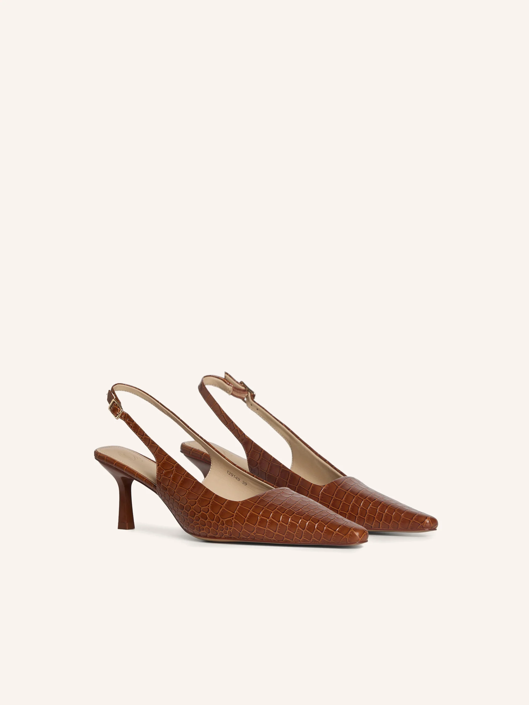 Leather slingback pumps - Image 2