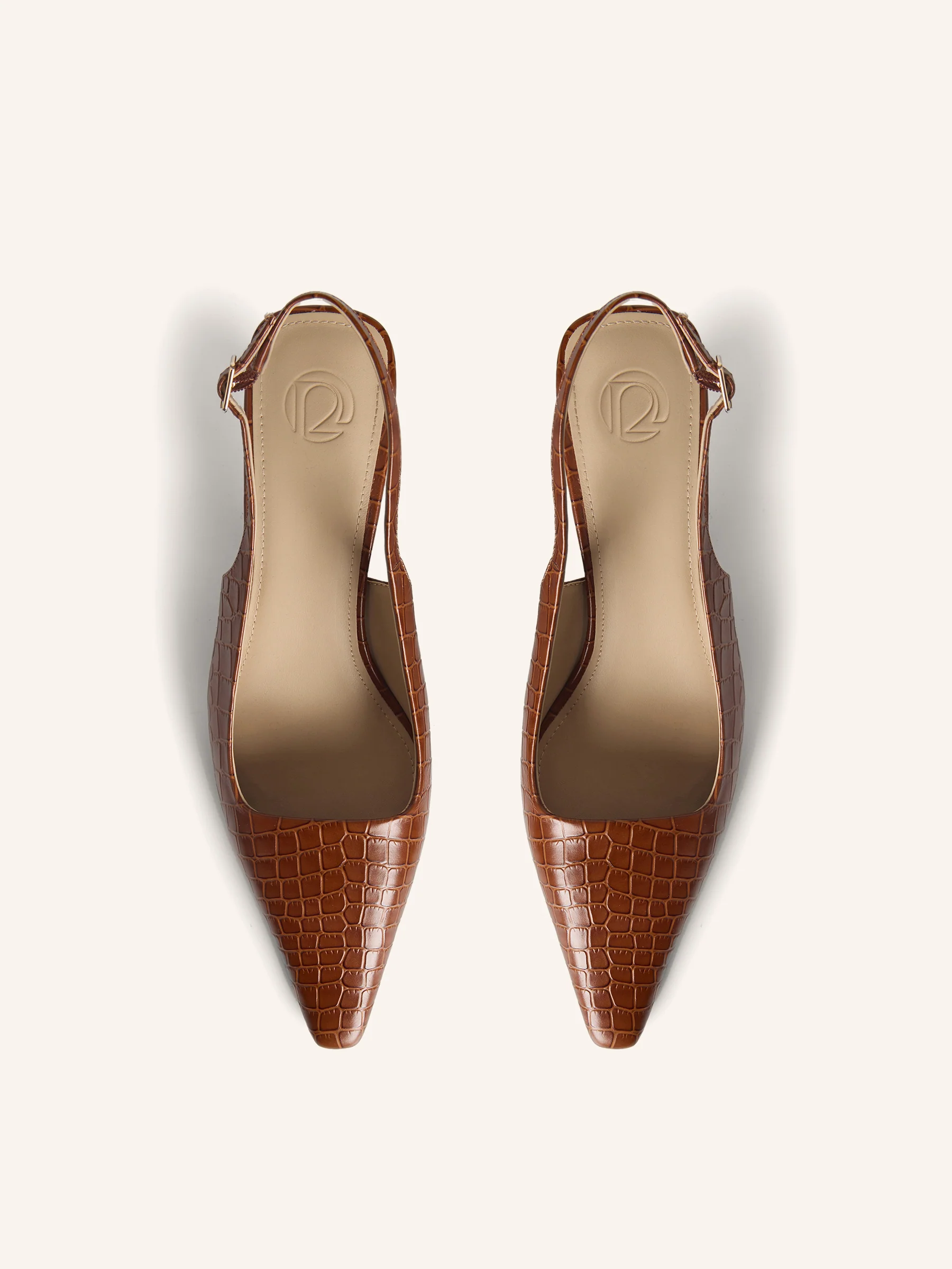 Leather slingback pumps - Image 4