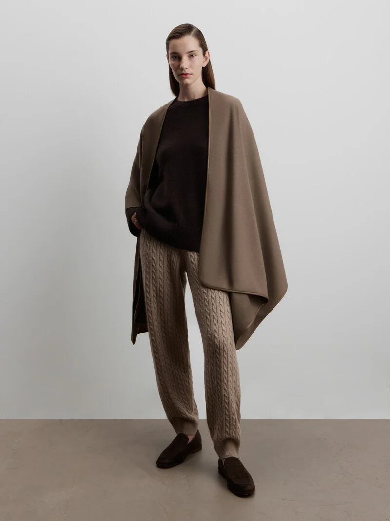 Leather-trim scarf - Image 2