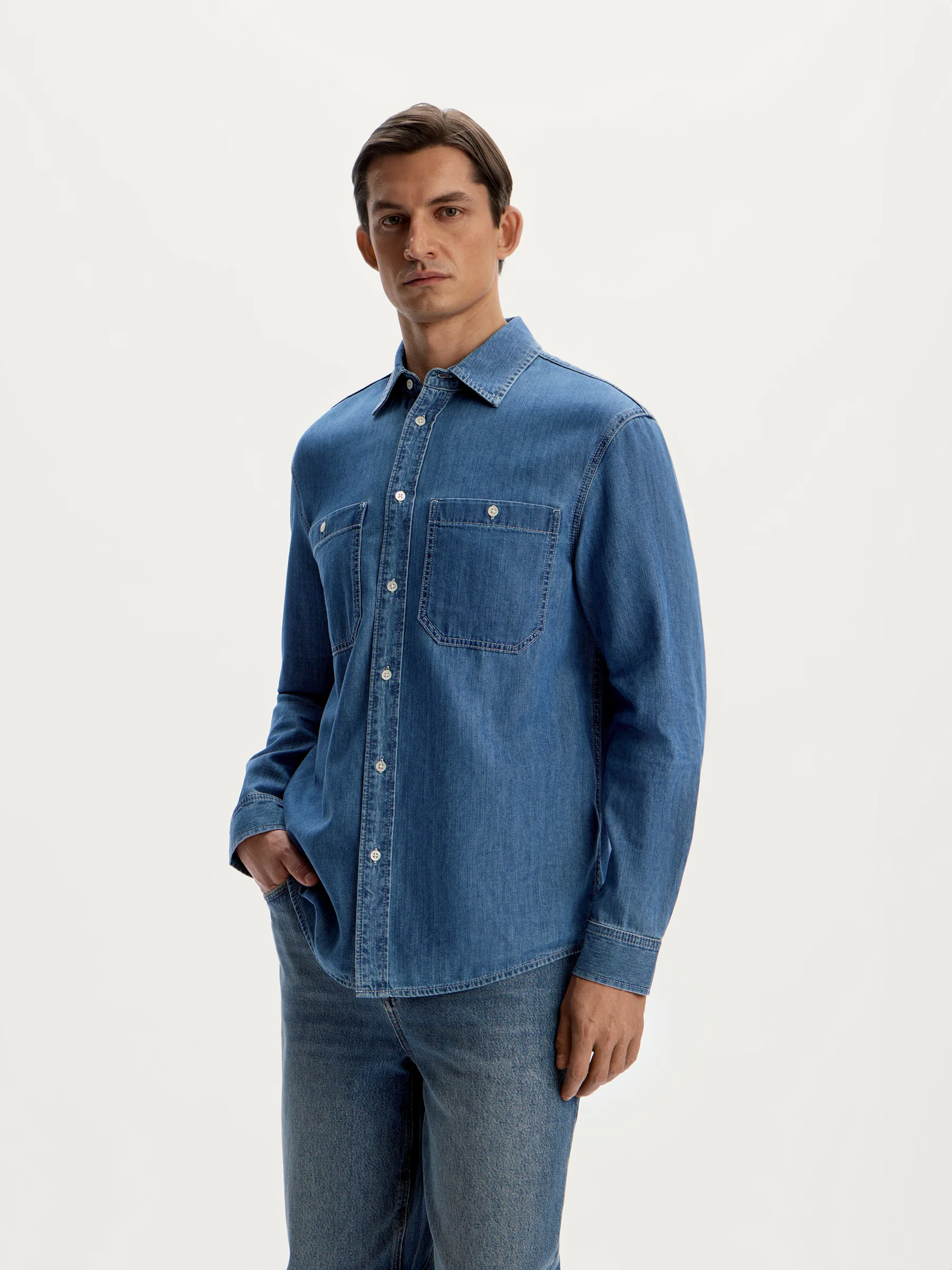 Lightweight denim shirt