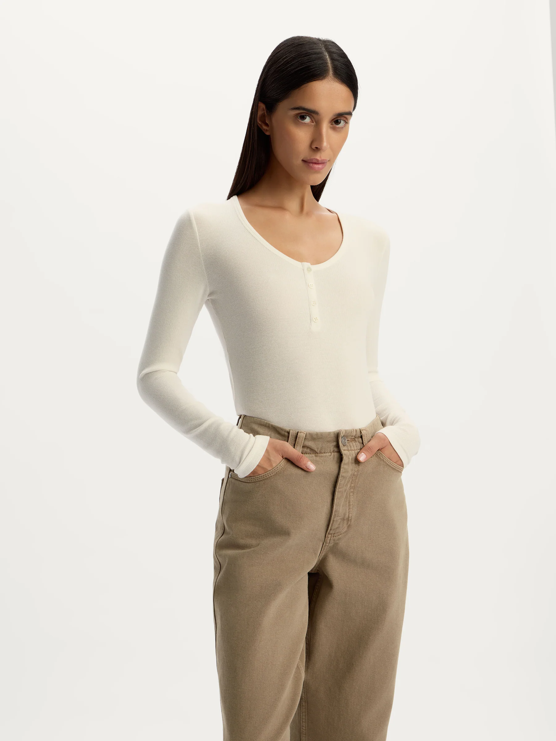 Lyocell henley top