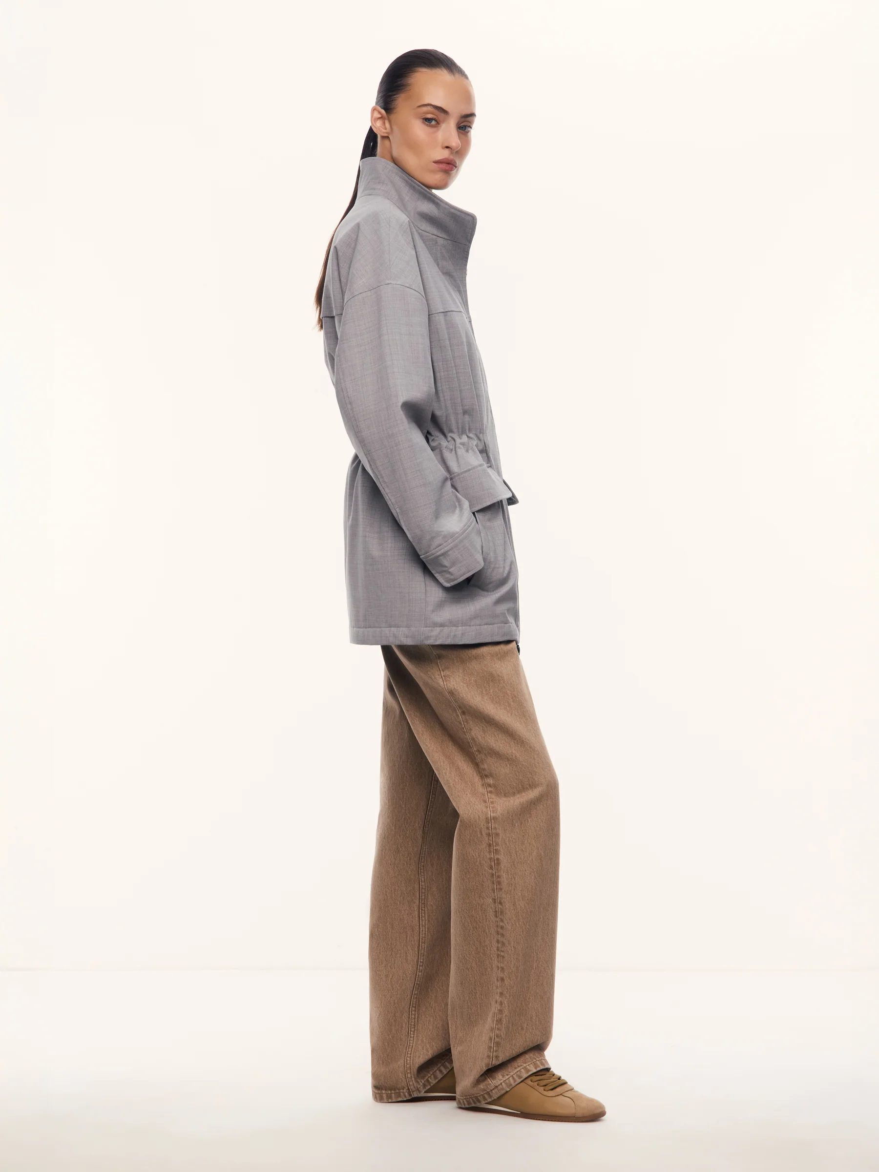Marble padded wool coat - Image 2