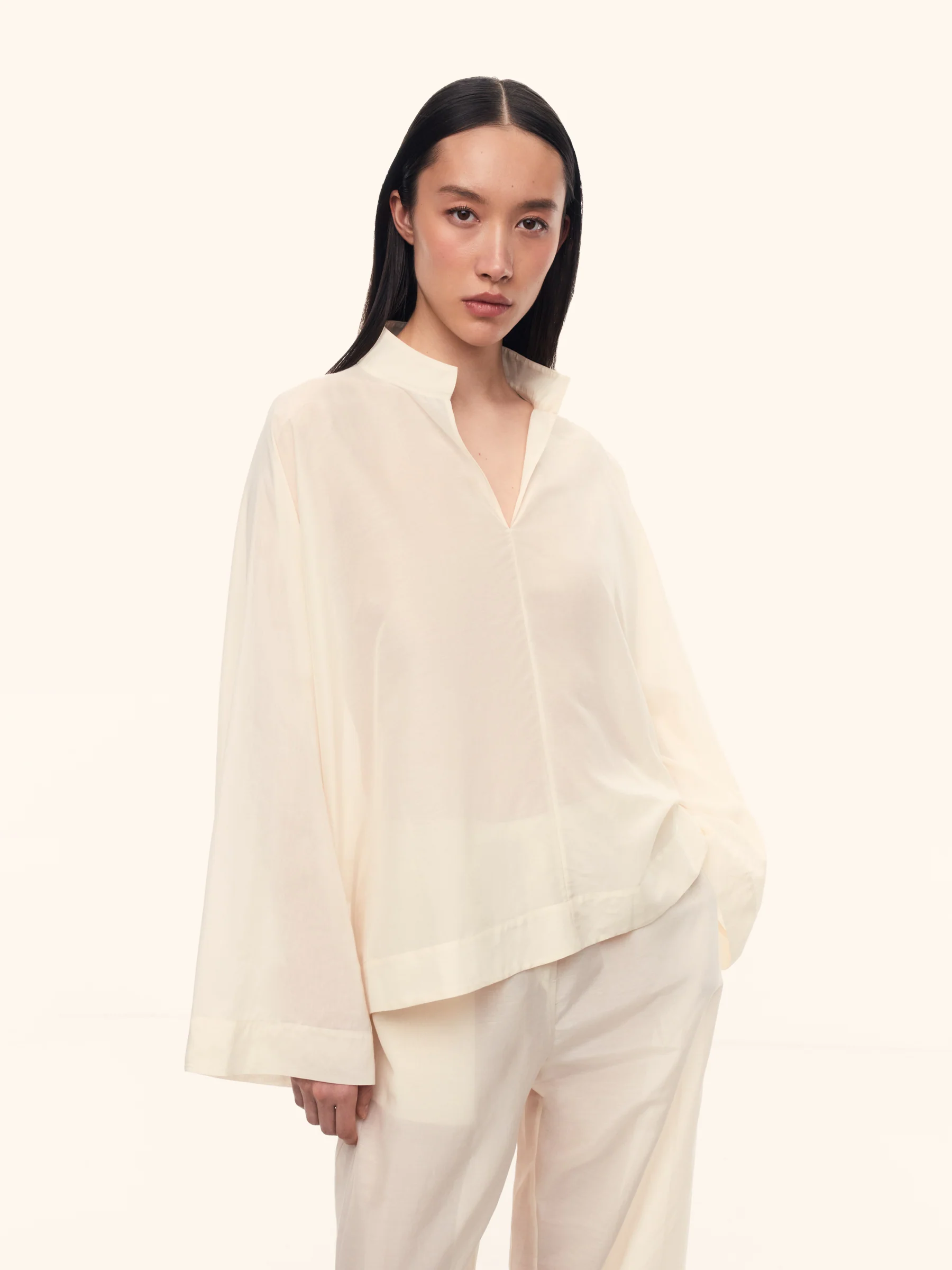 Marrakesh cotton-silk blouse