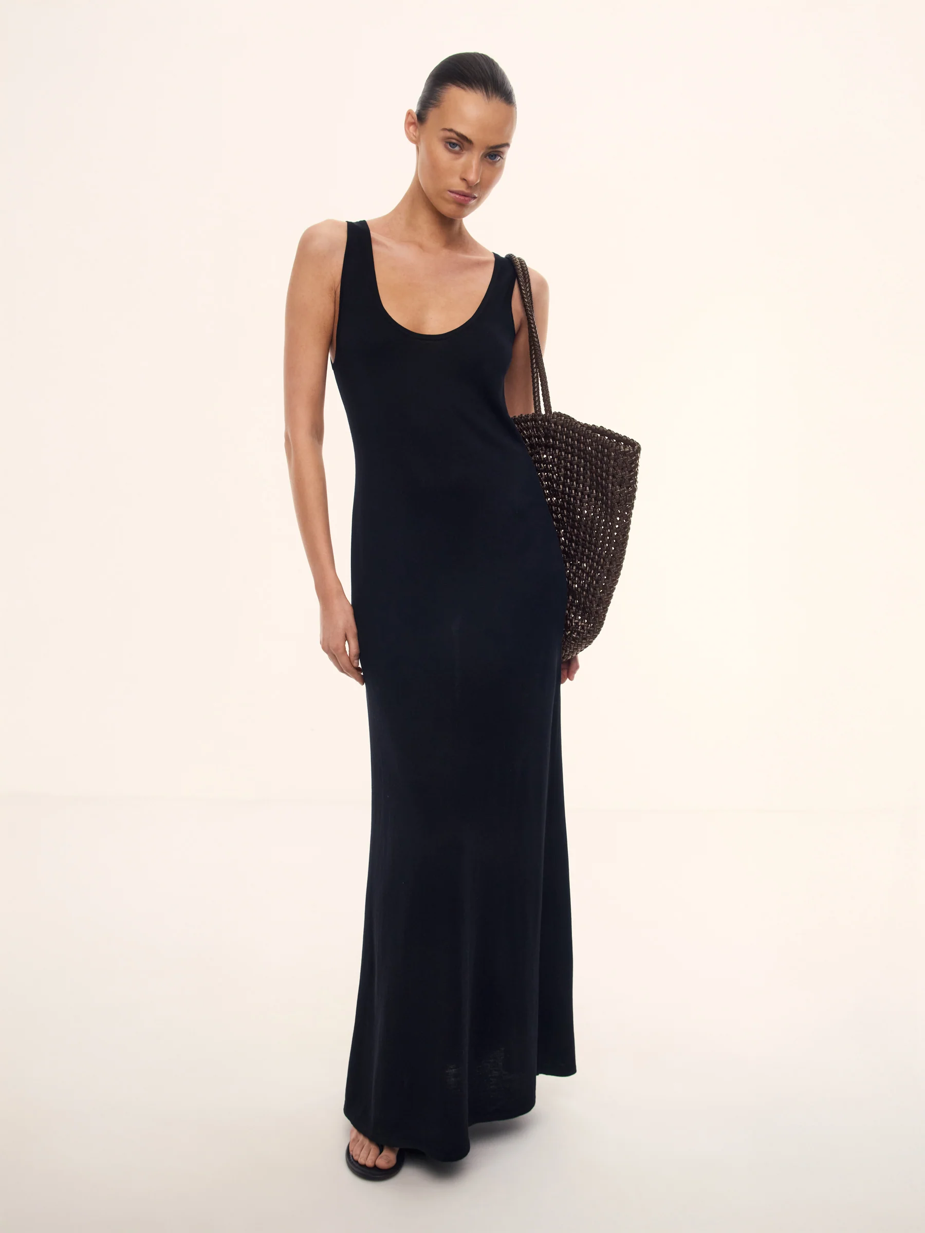 Mawata silk-cotton dress