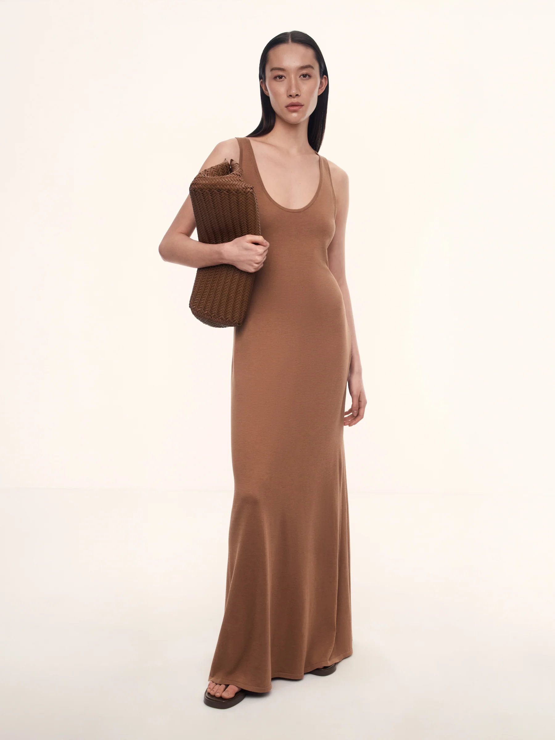 Mawata silk-cotton dress