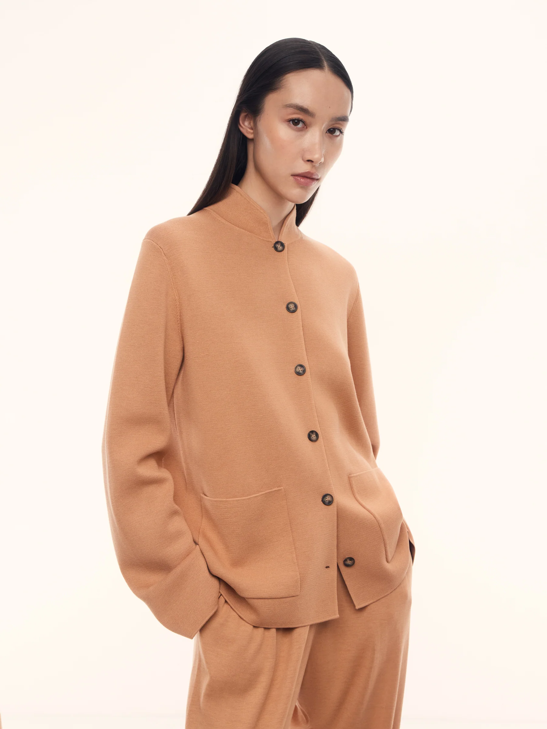 Mawata silk-cotton jacket