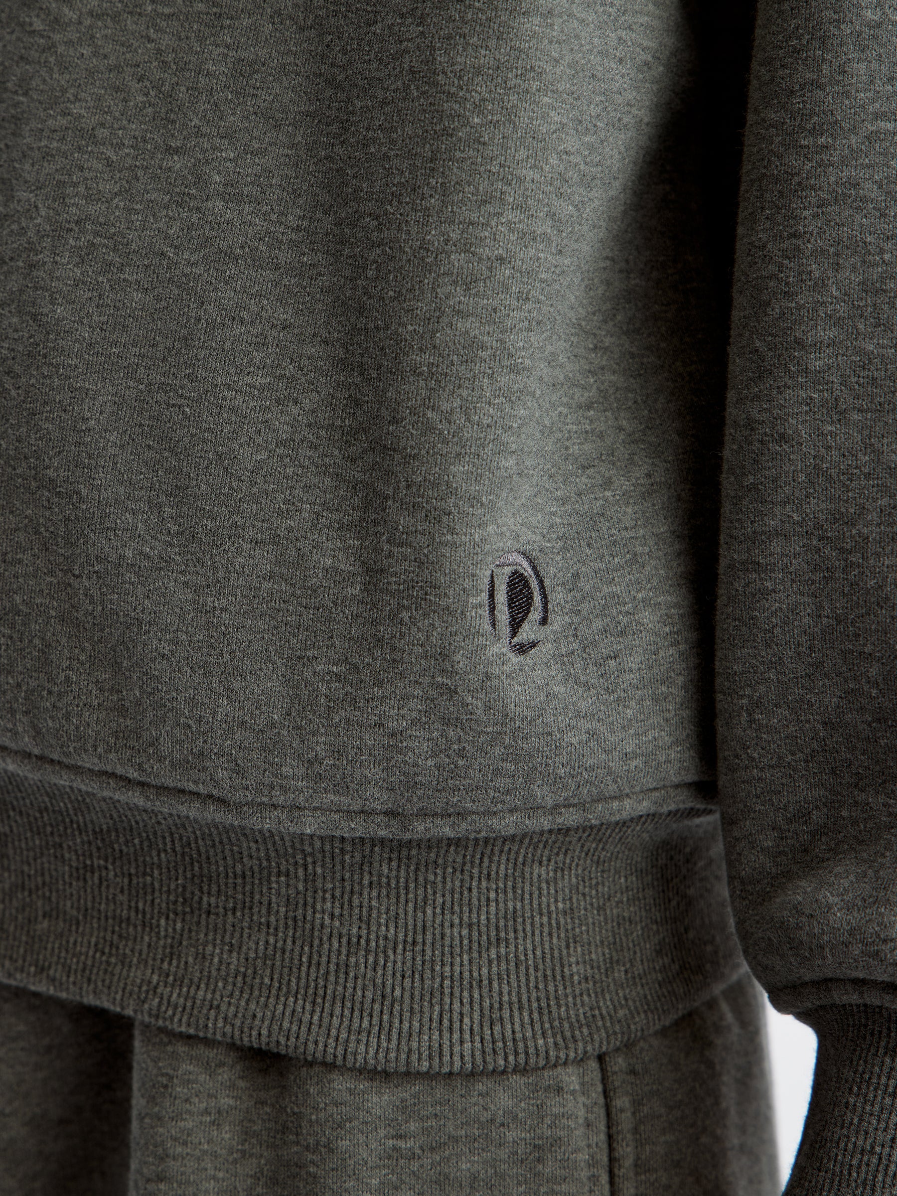 Melange terry zip hoodie - Image 4