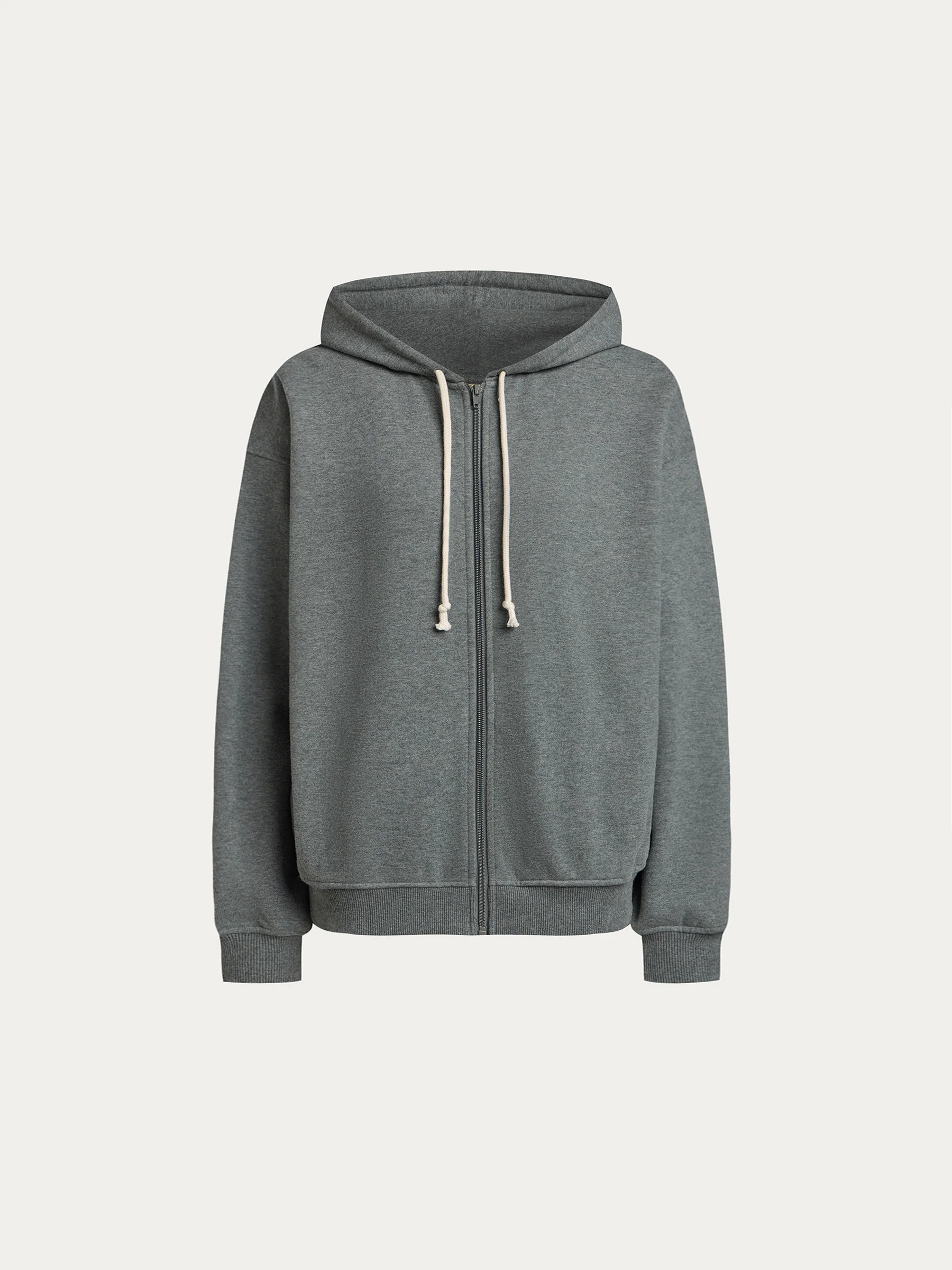 Melange terry zip hoodie - Image 6