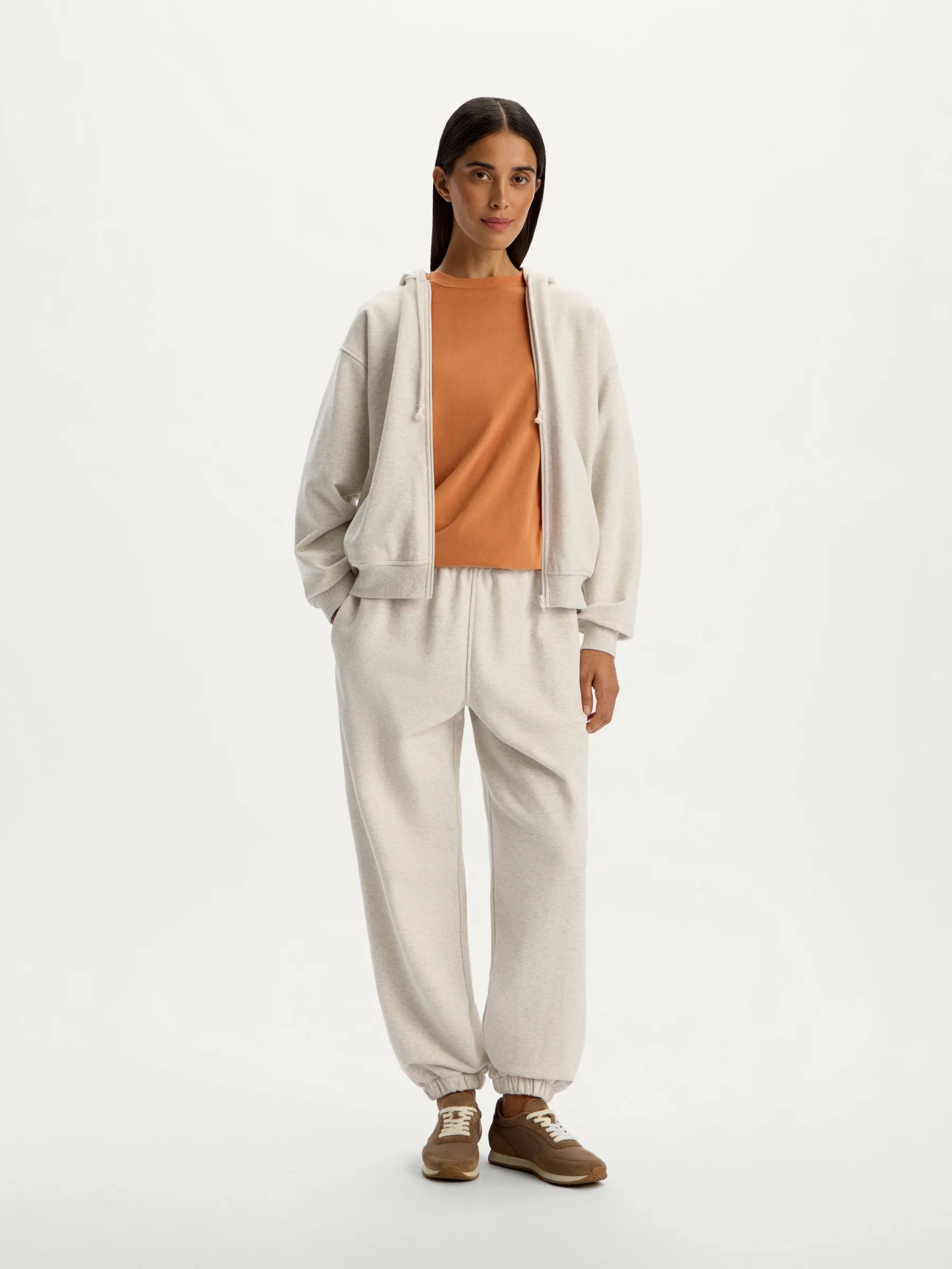 Melange terry zip hoodie - Image 2