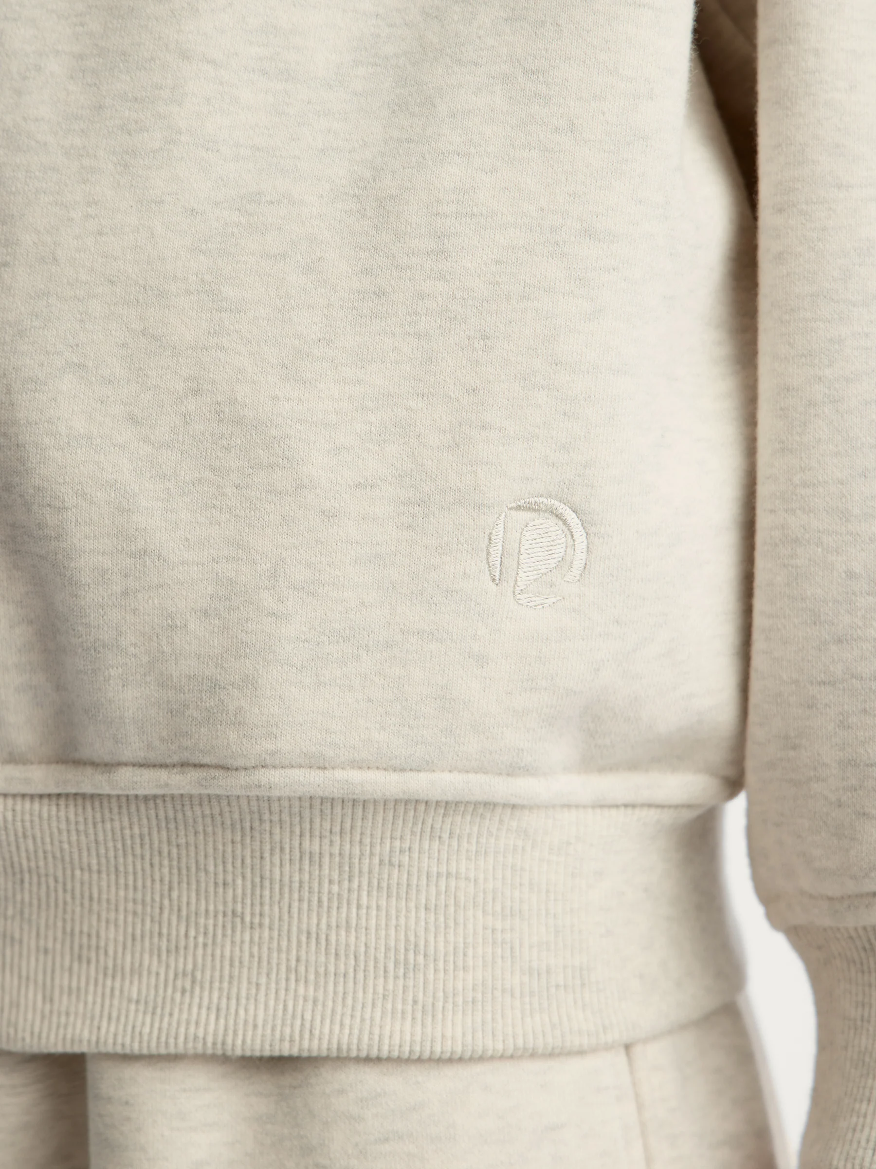 Melange terry zip hoodie - Image 4