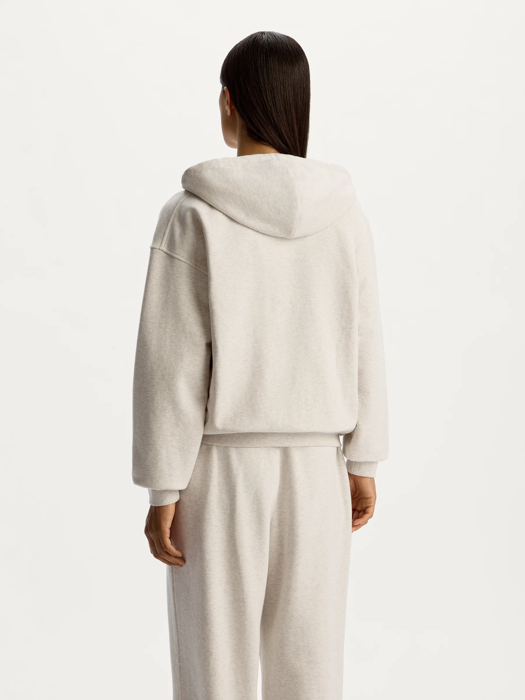 Melange terry zip hoodie - Image 5