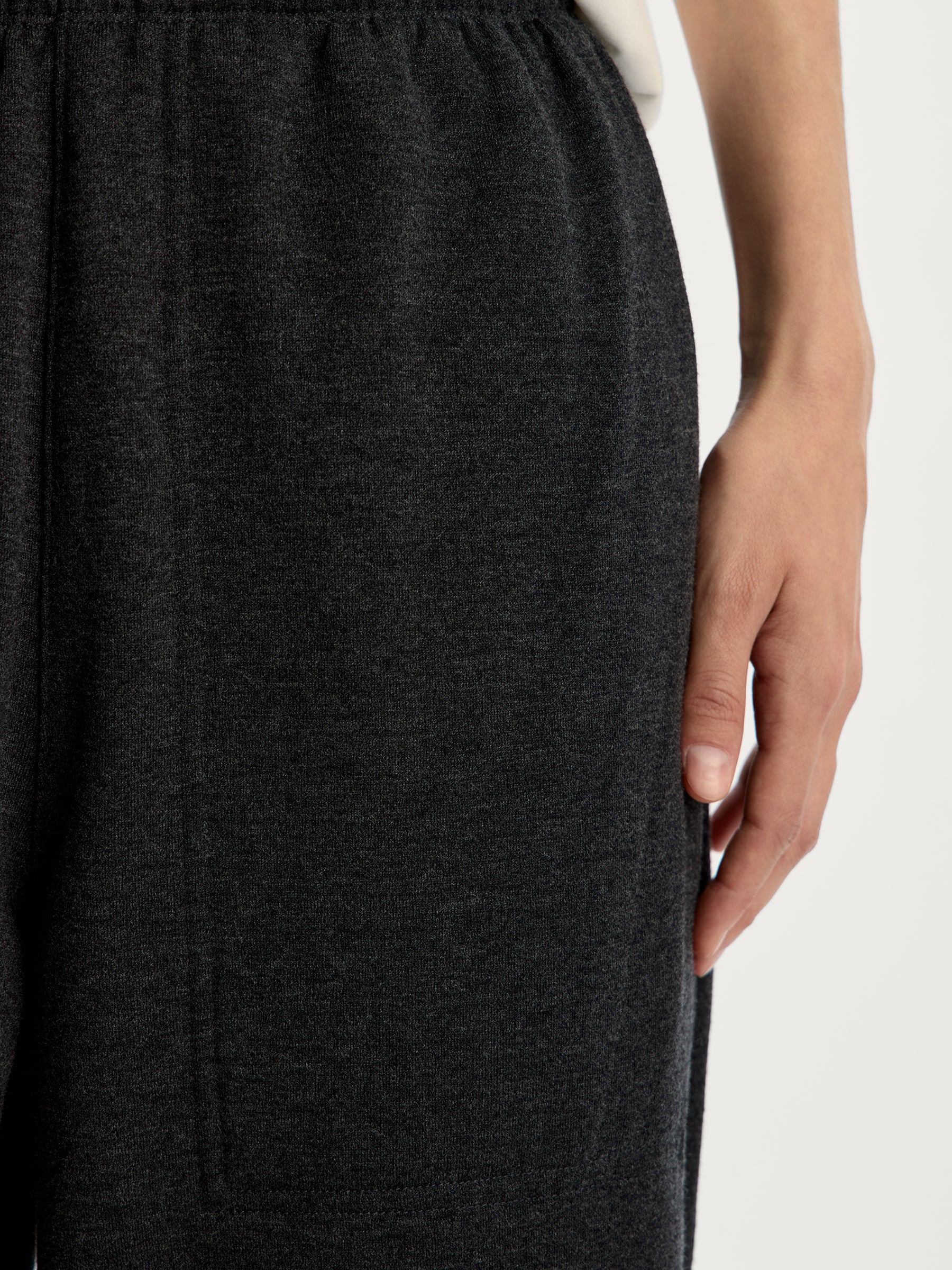 Melange wool-blend trousers - Image 4