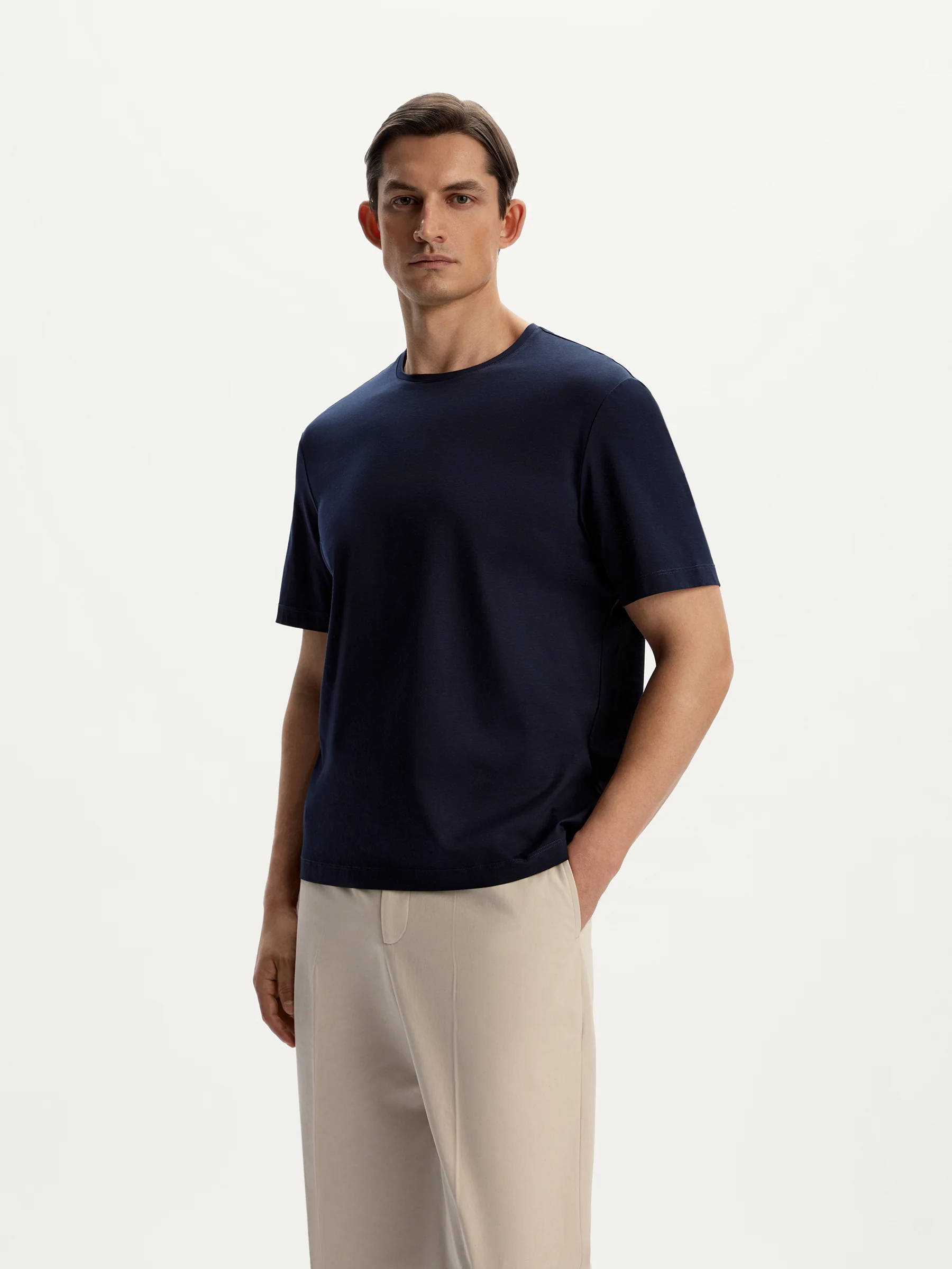 Mercerised cotton T-shirt