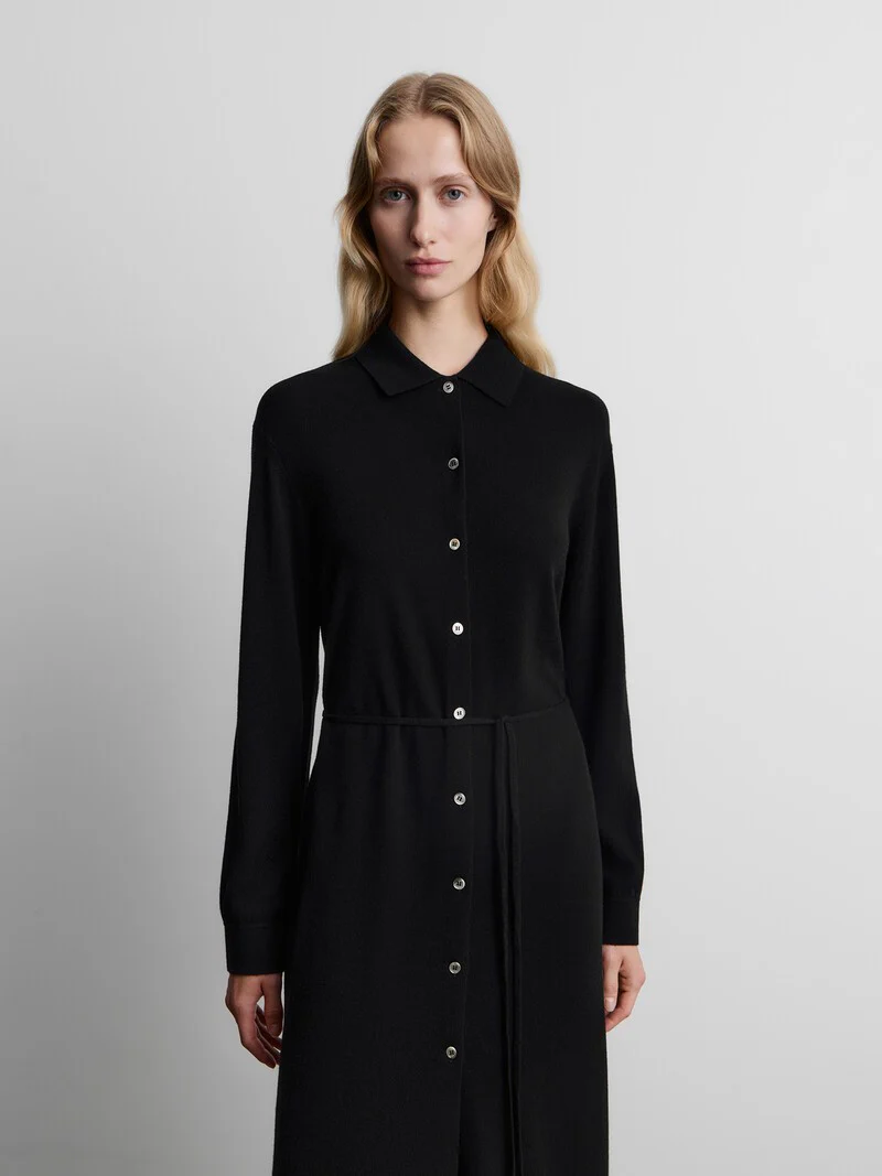 Merino-cashmere shirt dress - Image 2