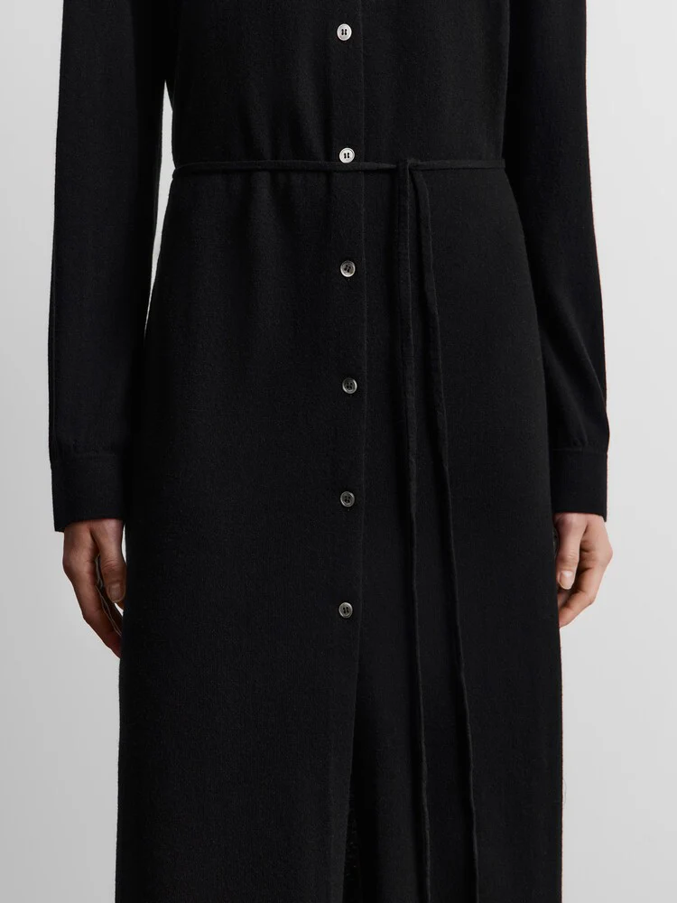 Merino-cashmere shirt dress - Image 5