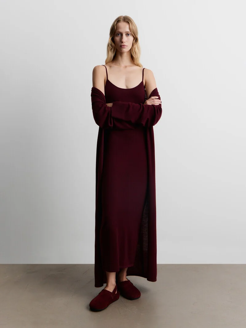 Merino-cashmere slip dress