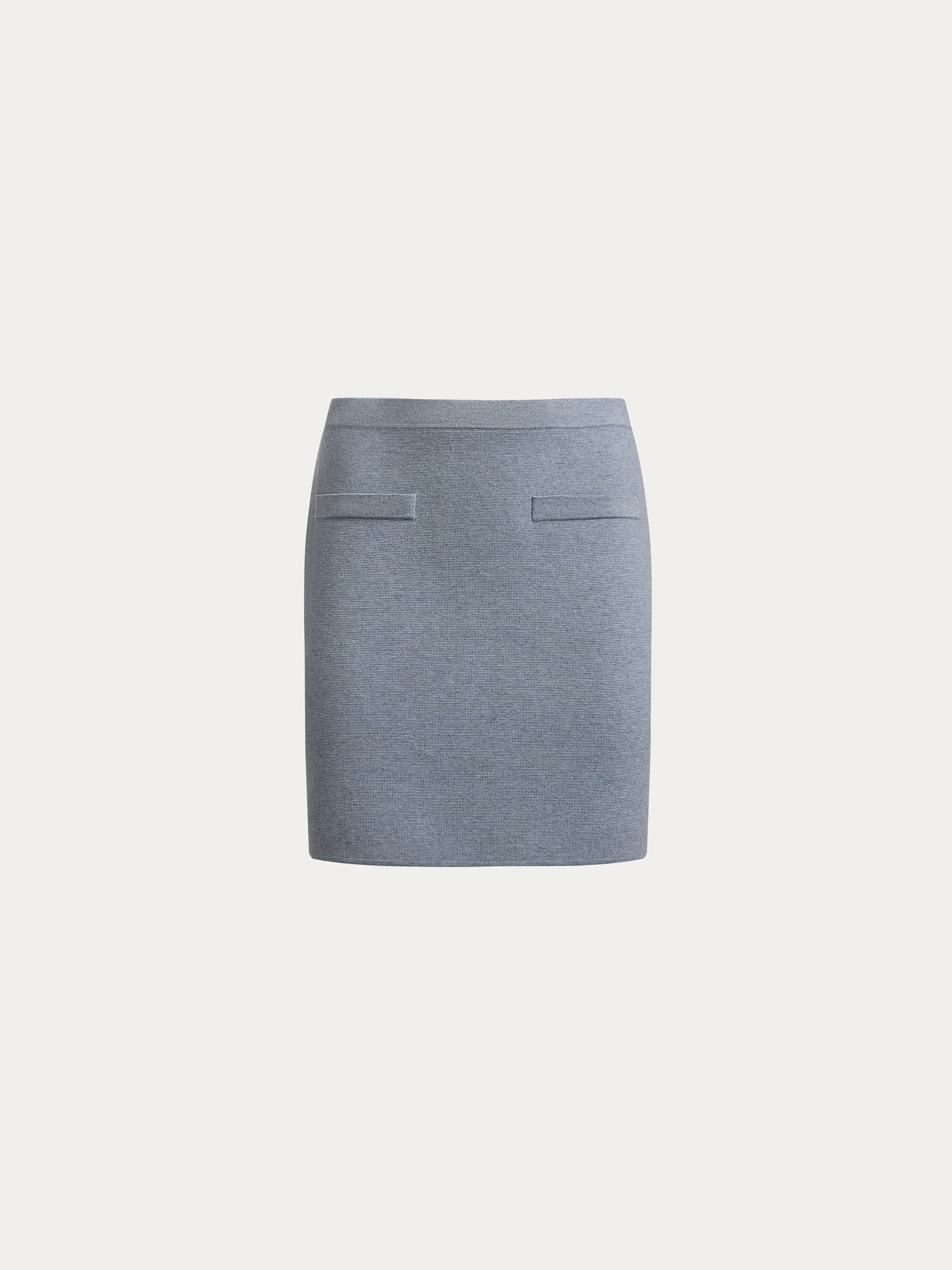 Merino-cotton knit skirt - Image 7