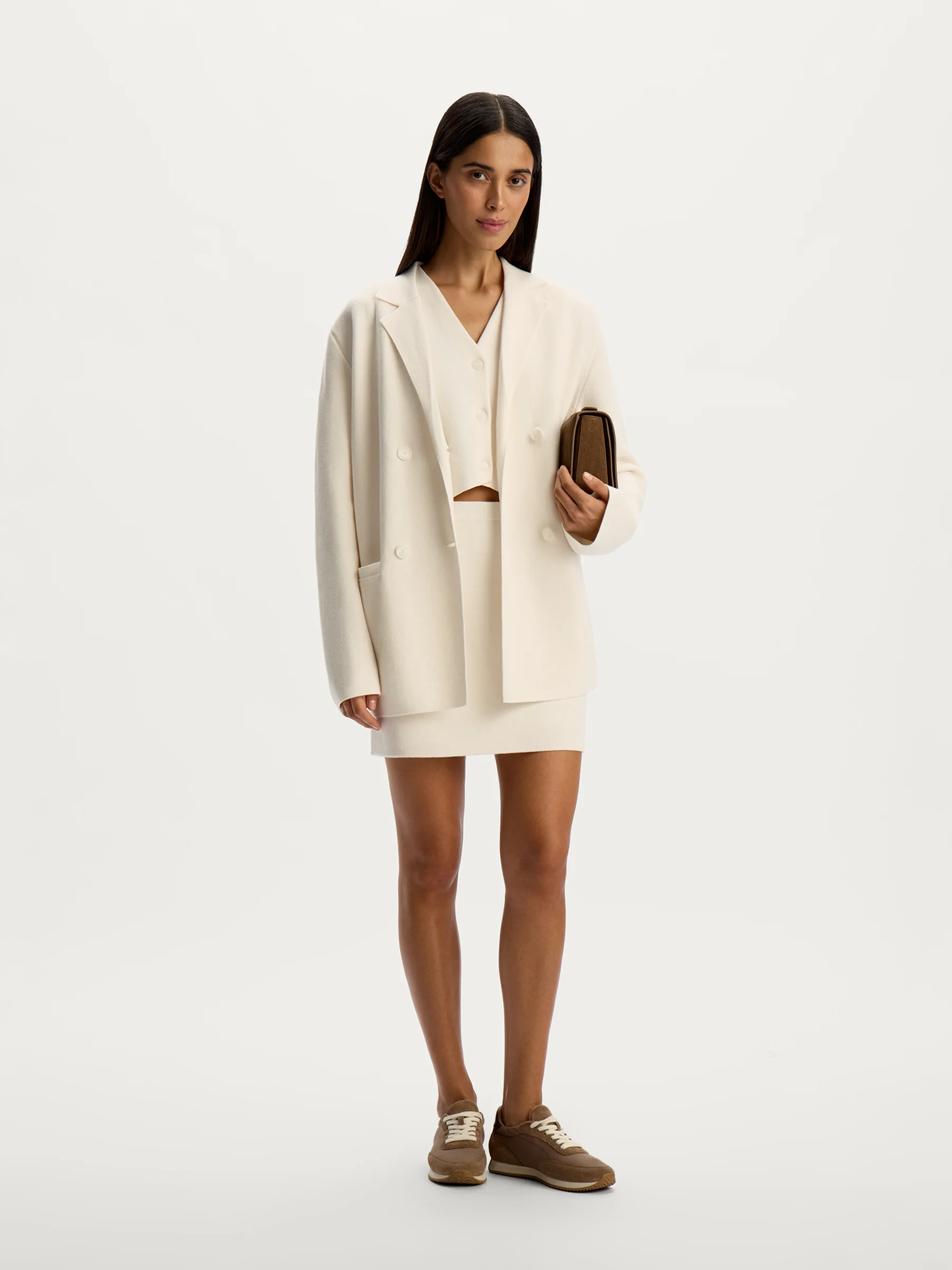 Merino-cotton knit skirt - Image 2