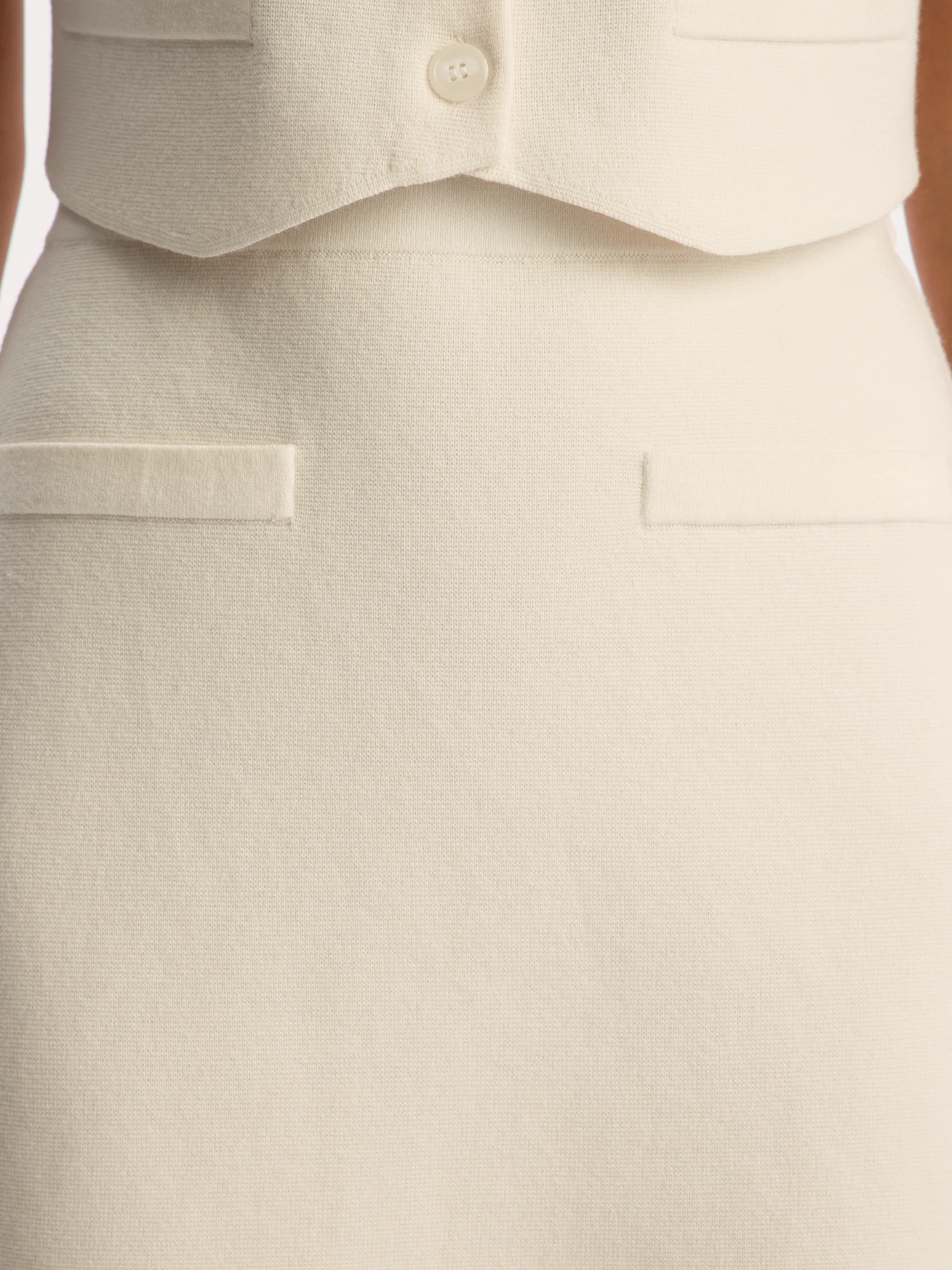 Merino-cotton knit skirt - Image 5