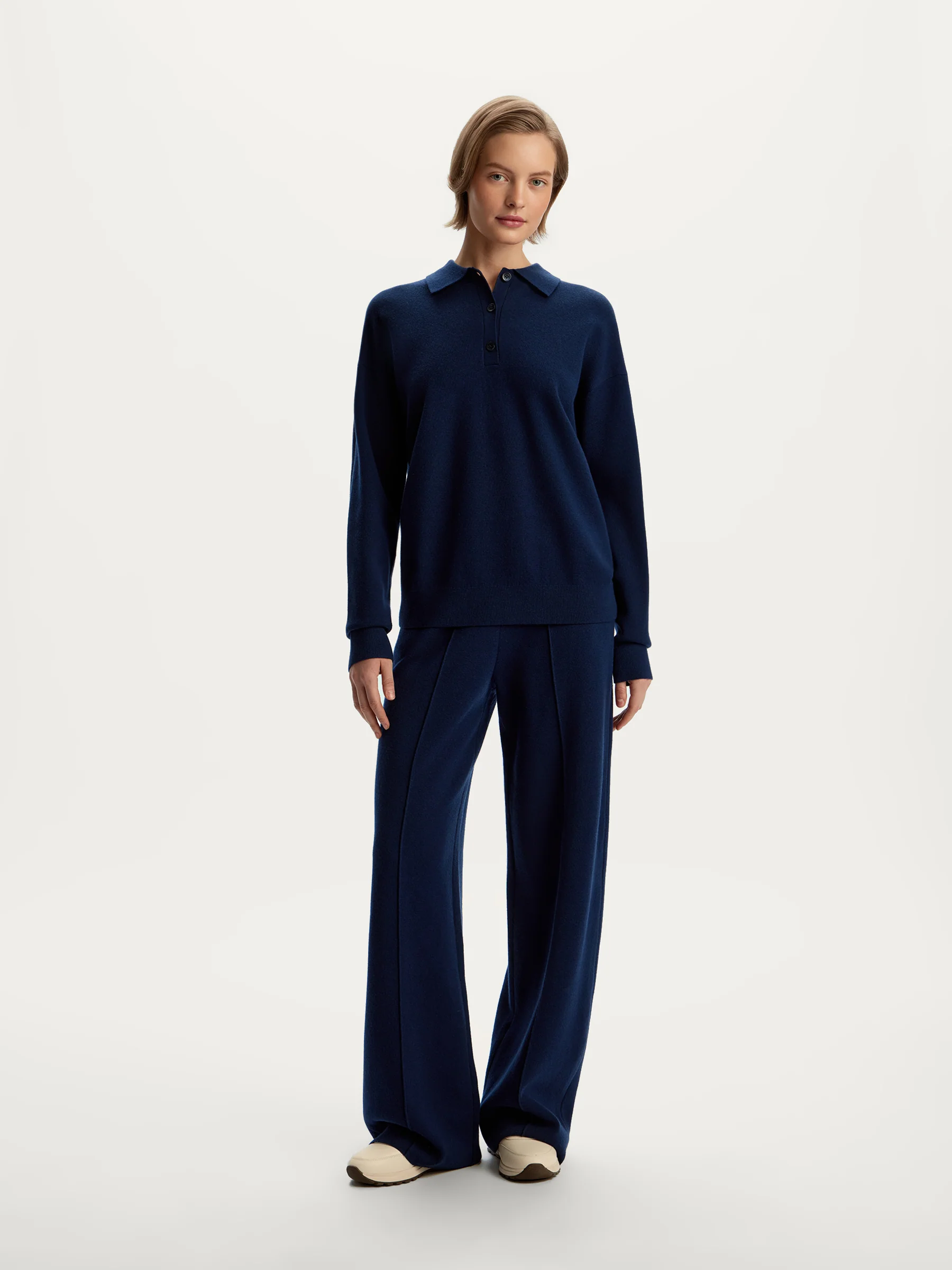 Merino-cotton polo jumper - Image 2