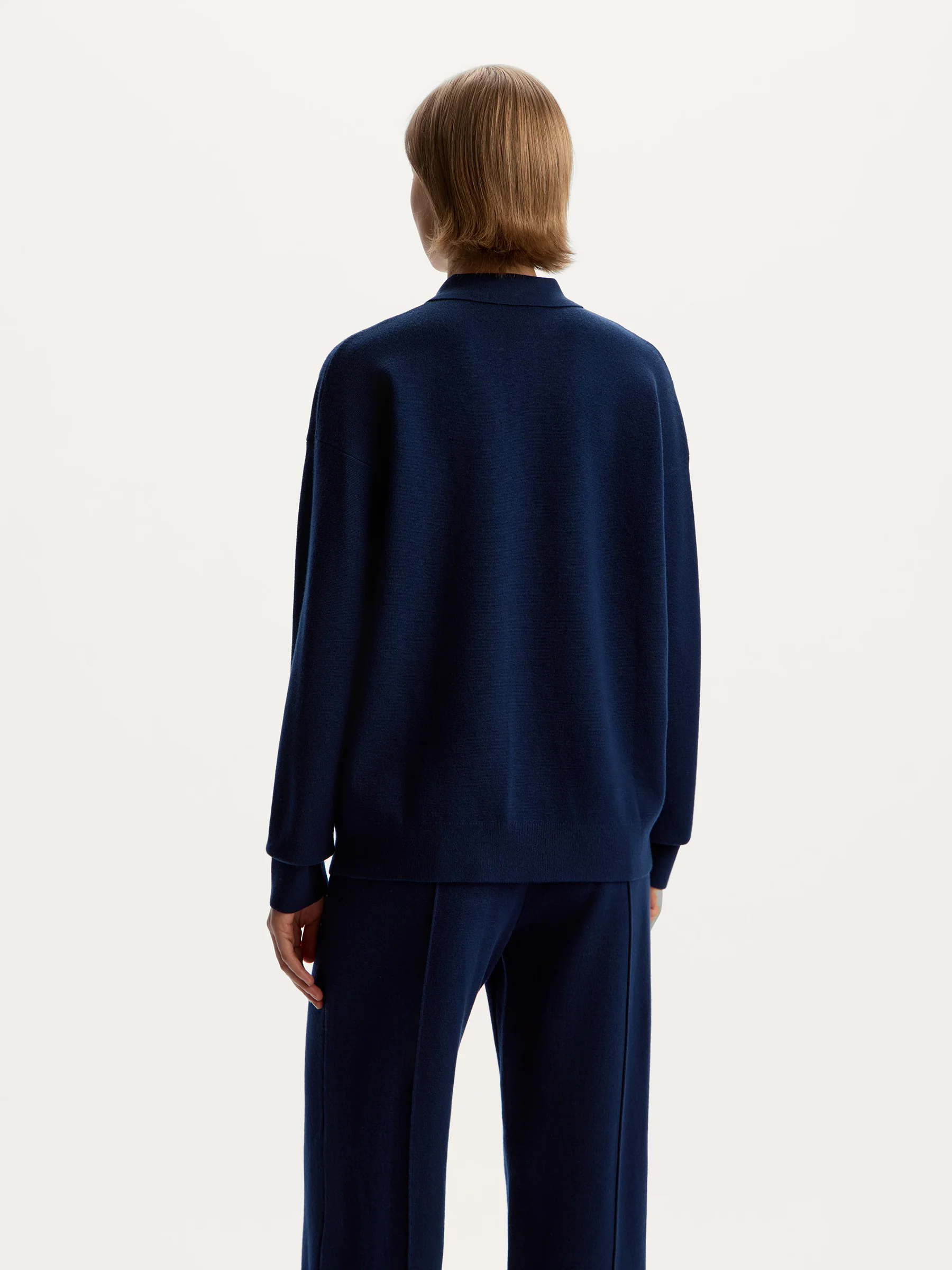Merino-cotton polo jumper - Image 5