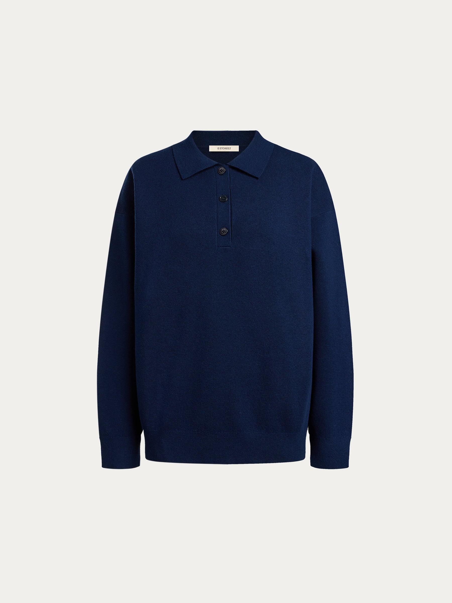 Merino-cotton polo jumper - Image 6