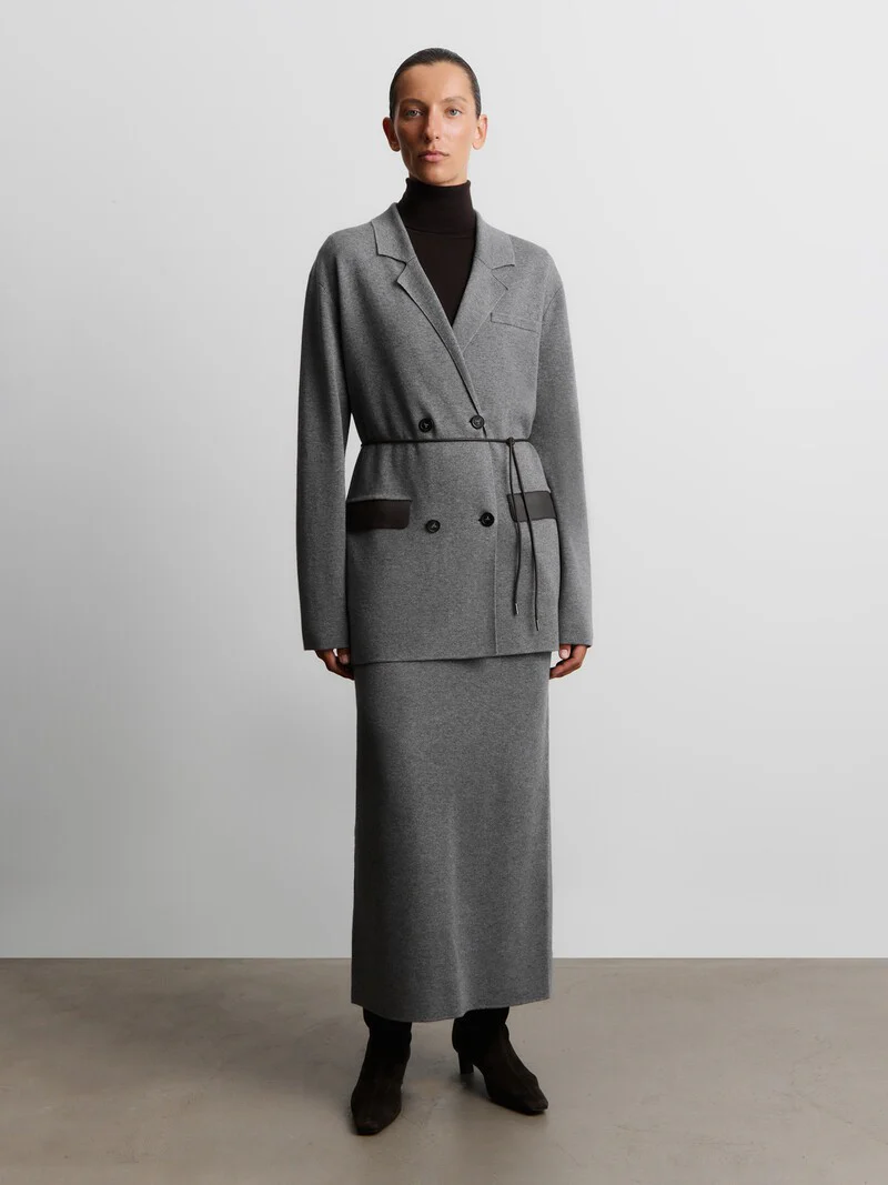 Merino-cotton skirt