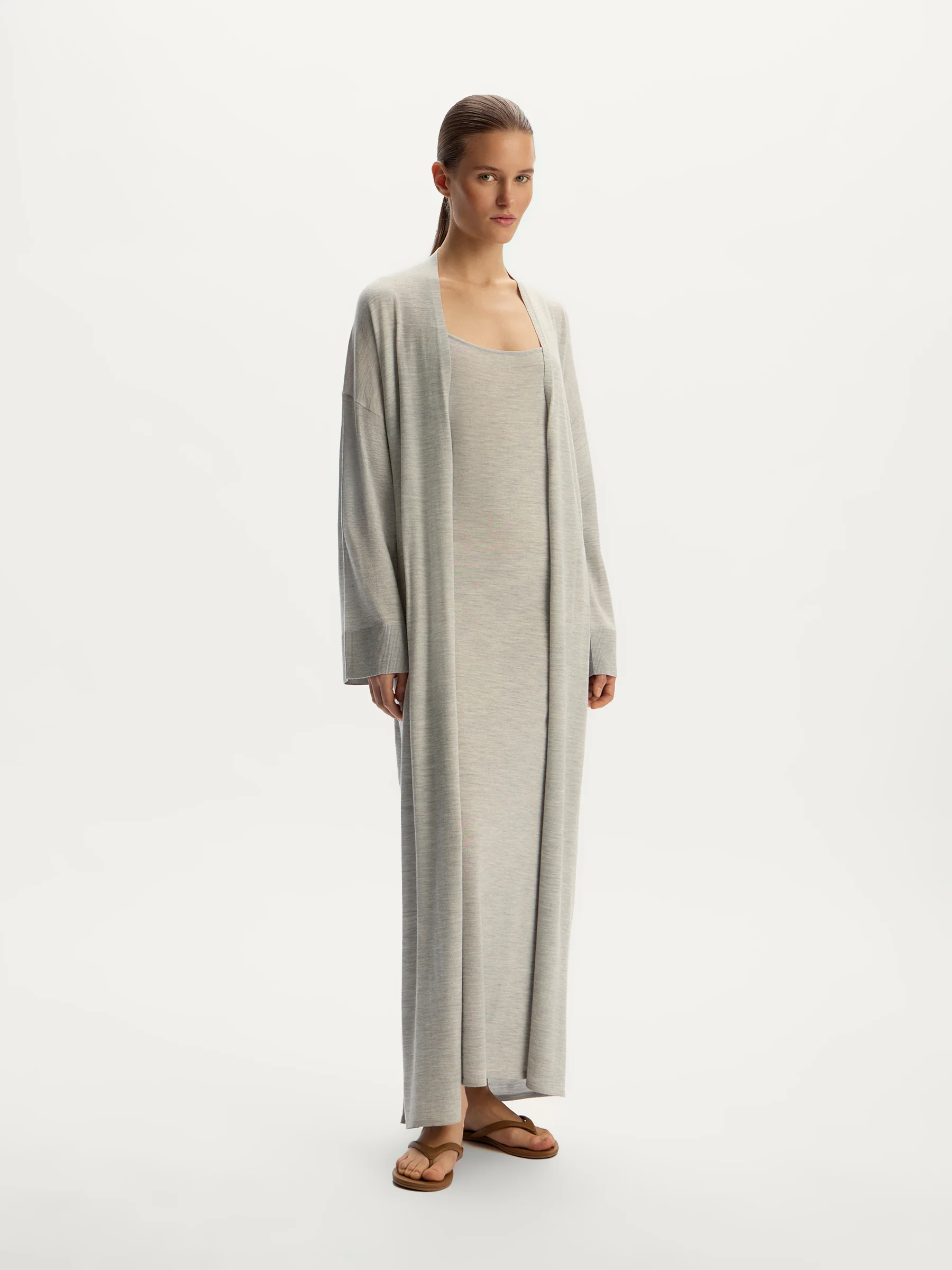 Merino-silk long cardigan - Image 2