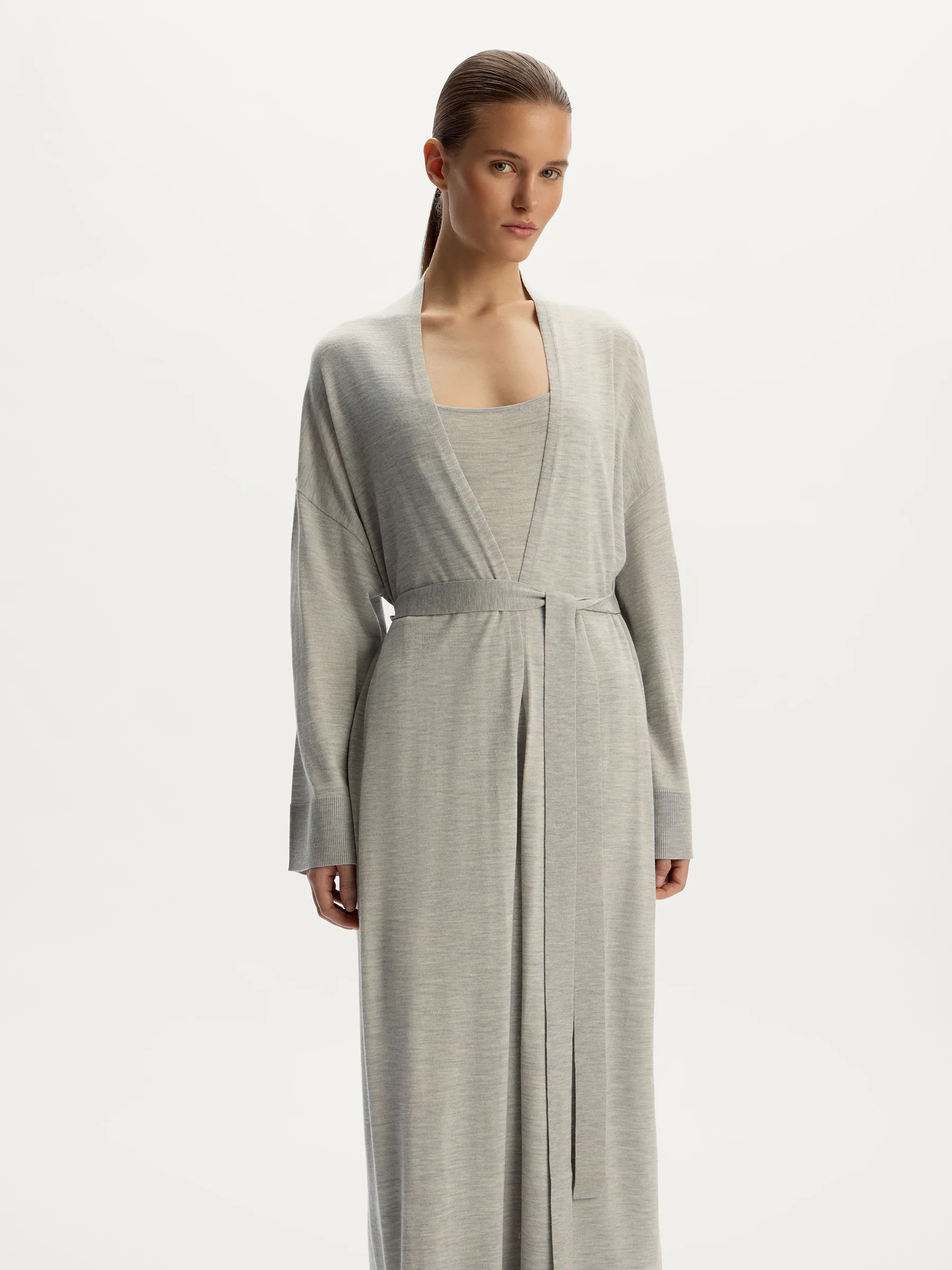 Merino-silk long cardigan - Image 3