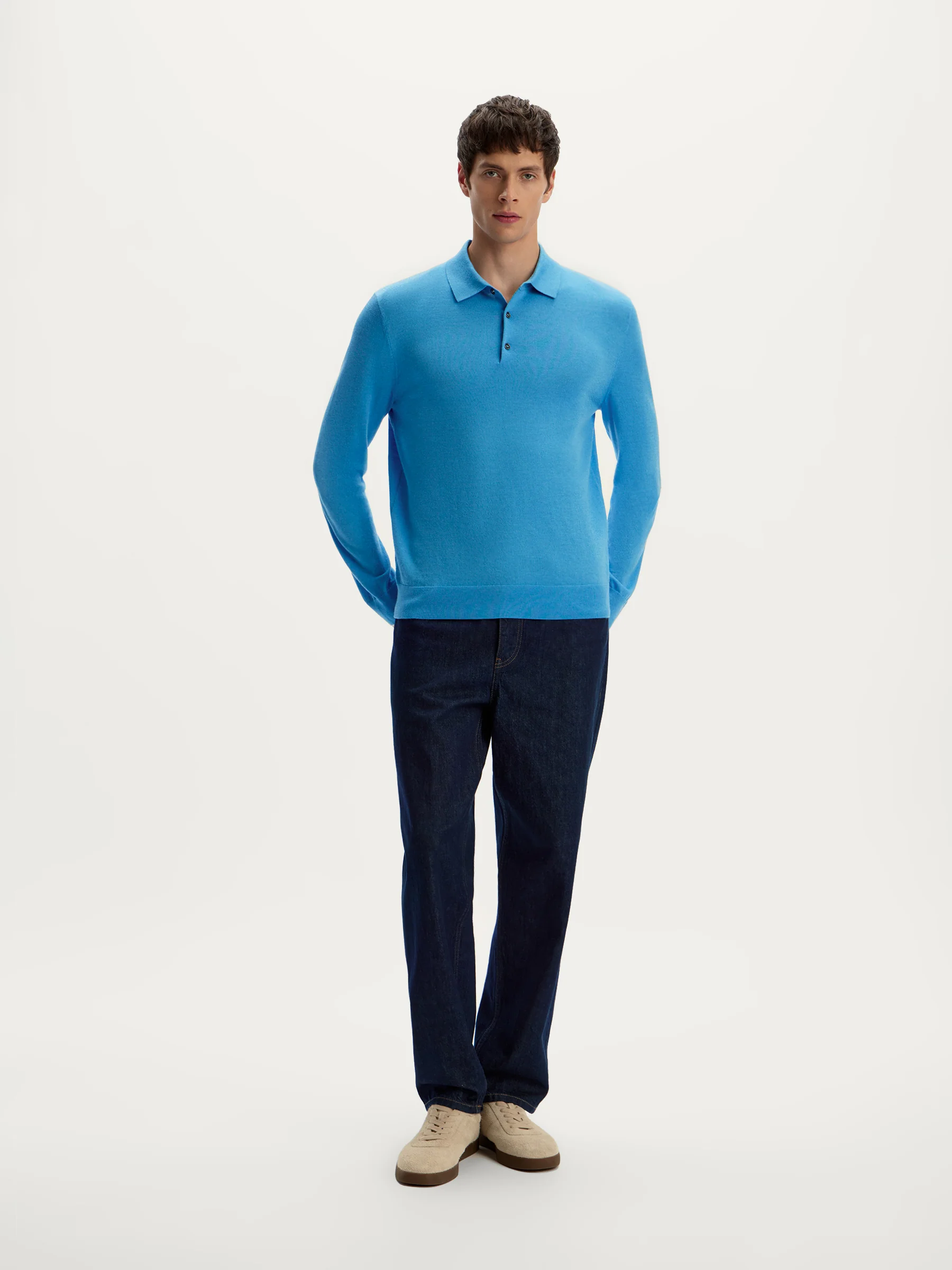 Merino-silk polo jumper - Image 2