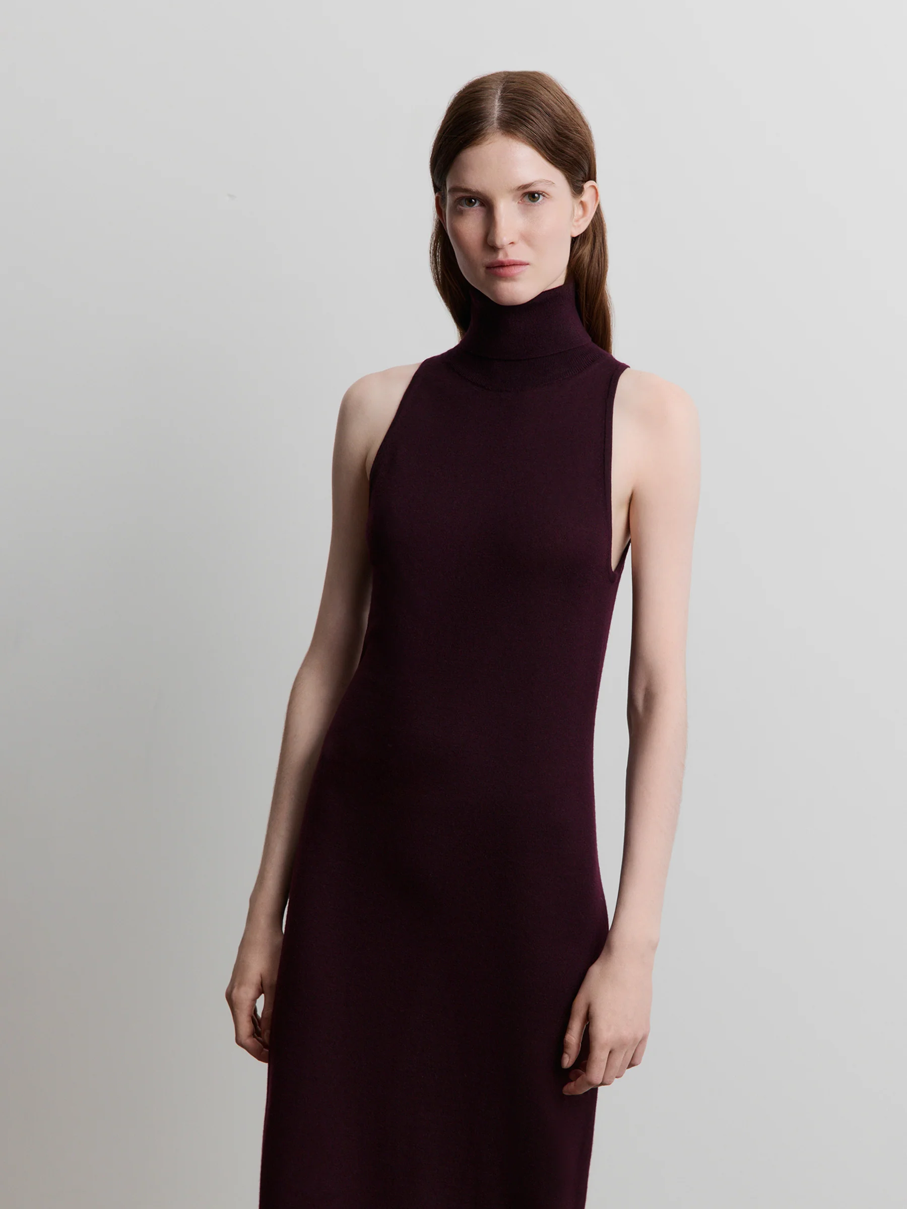 Merino-silk turtleneck dress - Image 3